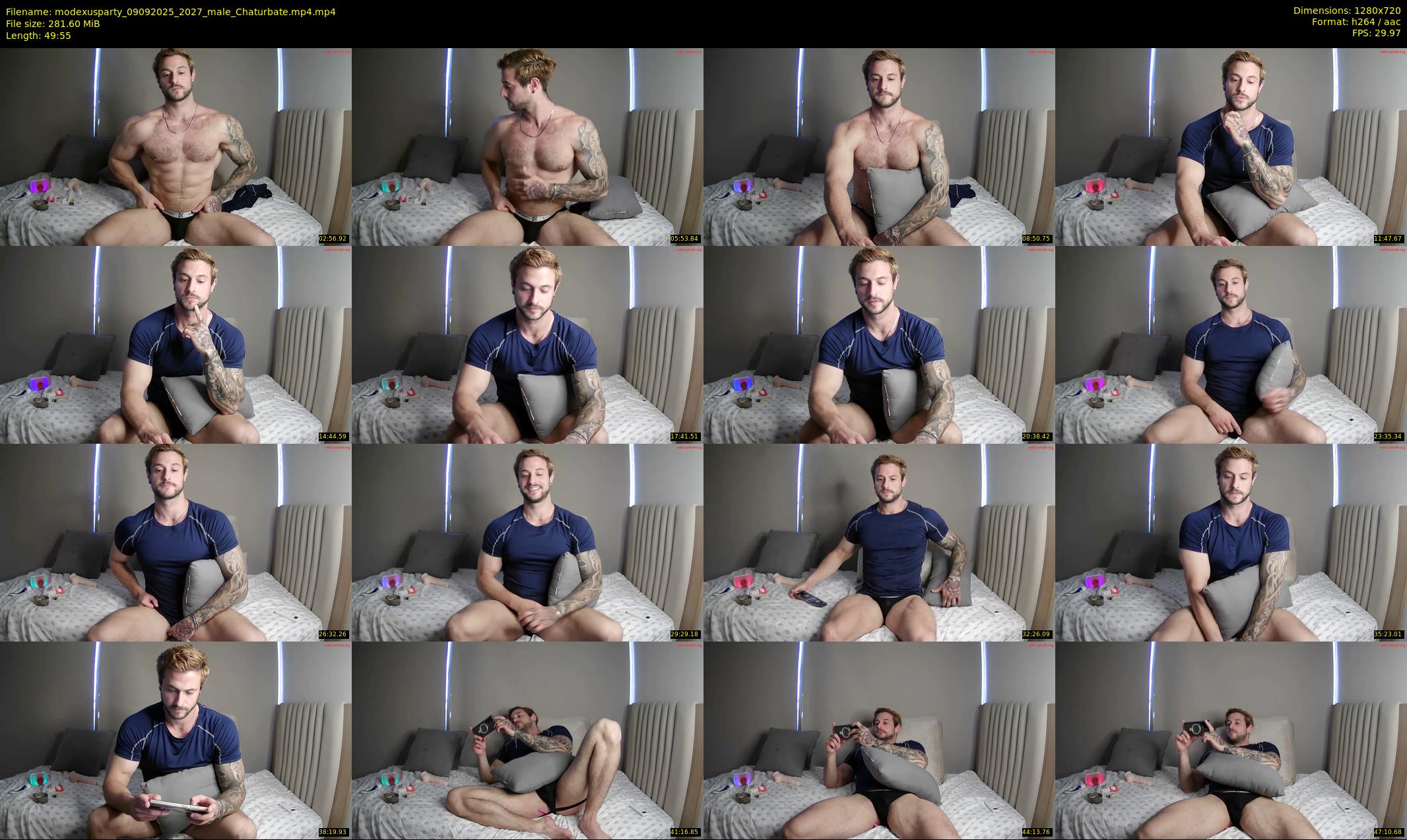 modexusparty — 50 minute Chaturbate male cam show recording, 720p, Sep 9, 2025
