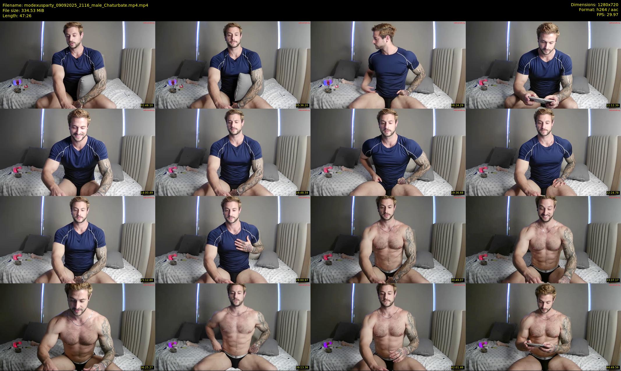 modexusparty — 48 minute Chaturbate male cam show recording, 720p, Sep 9, 2025