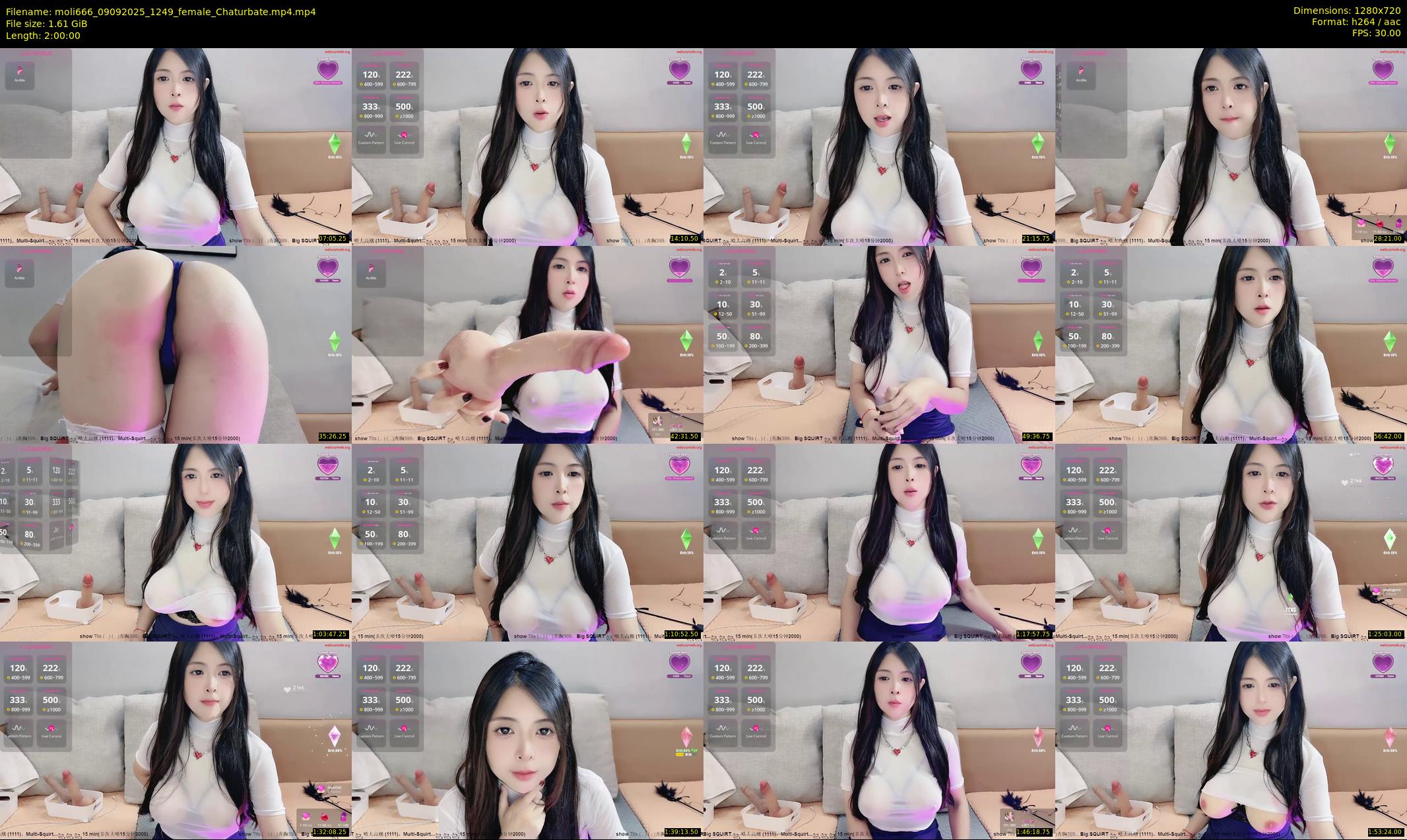 moli666 — 120 minute Chaturbate female cam show recording, 720p, Sep 9, 2025
