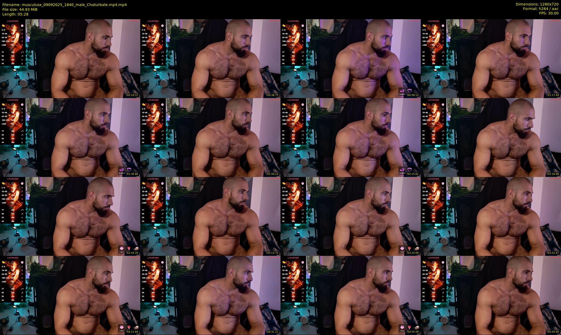 musculusx — 6 minute Chaturbate male cam show recording, 720p, Sep 9, 2025
