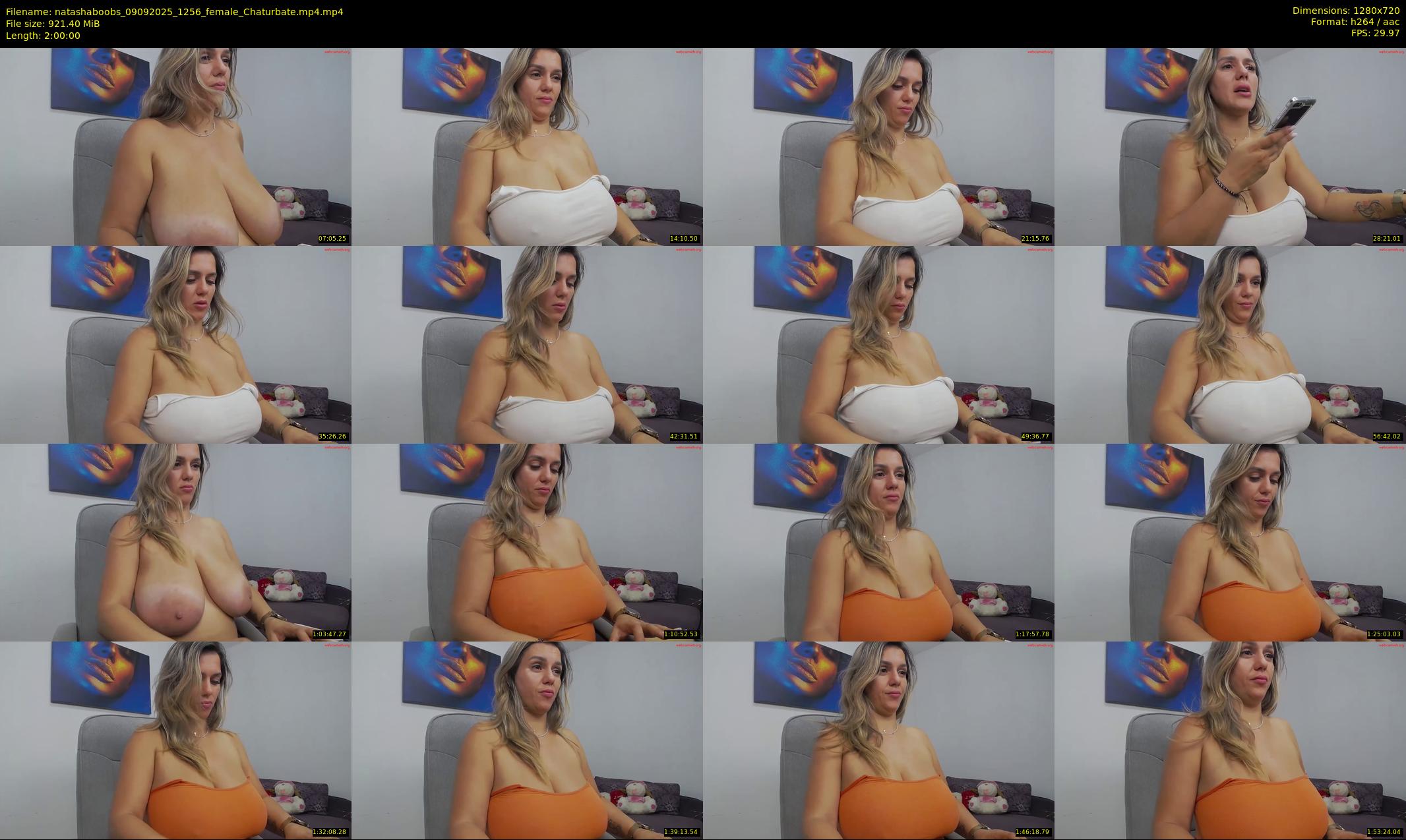 natashaboobs — 120 minute Chaturbate female cam show recording, 720p, Sep 9, 2025