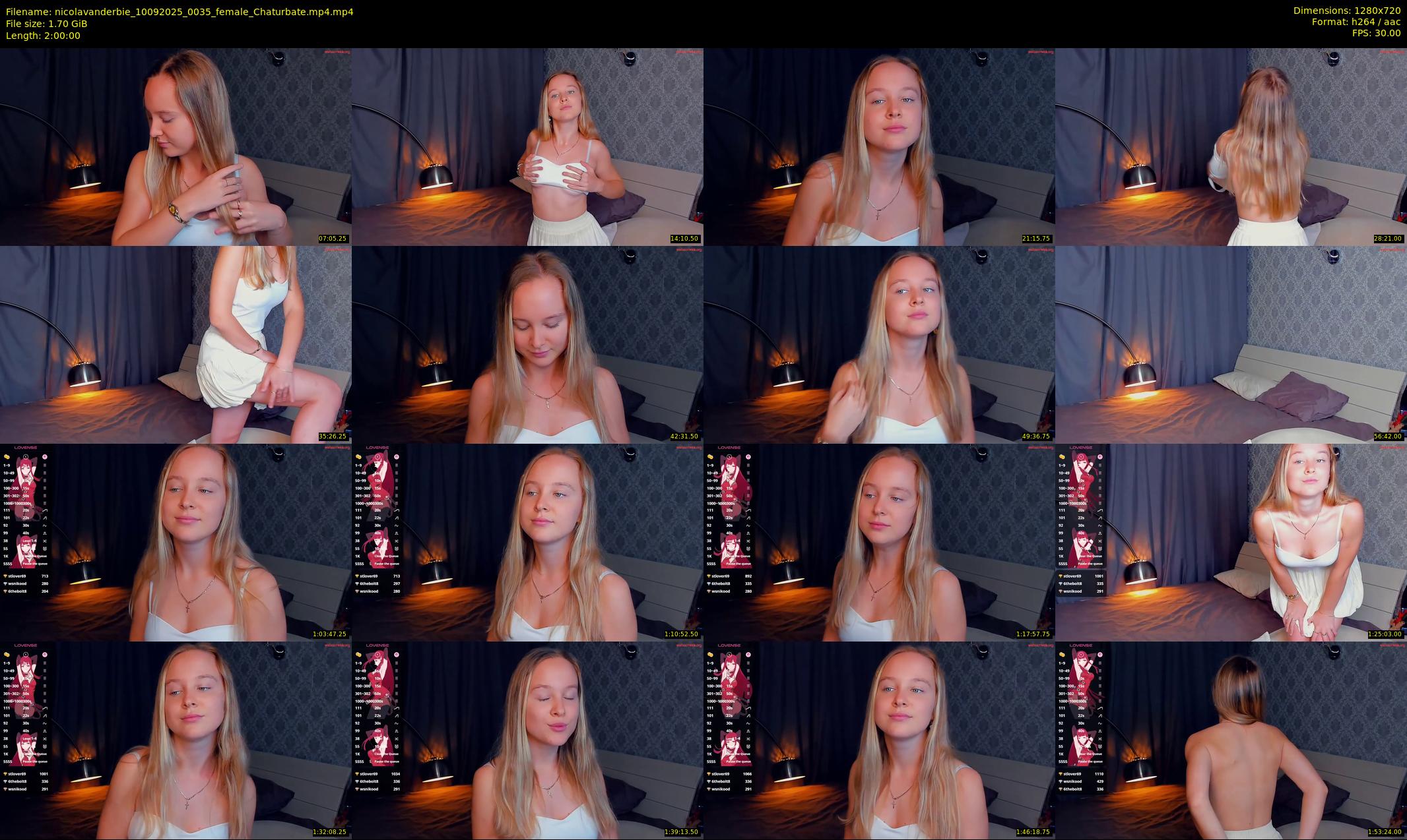 nicolavanderbie — 120 minute Chaturbate female cam show recording, 720p, Sep 10, 2025