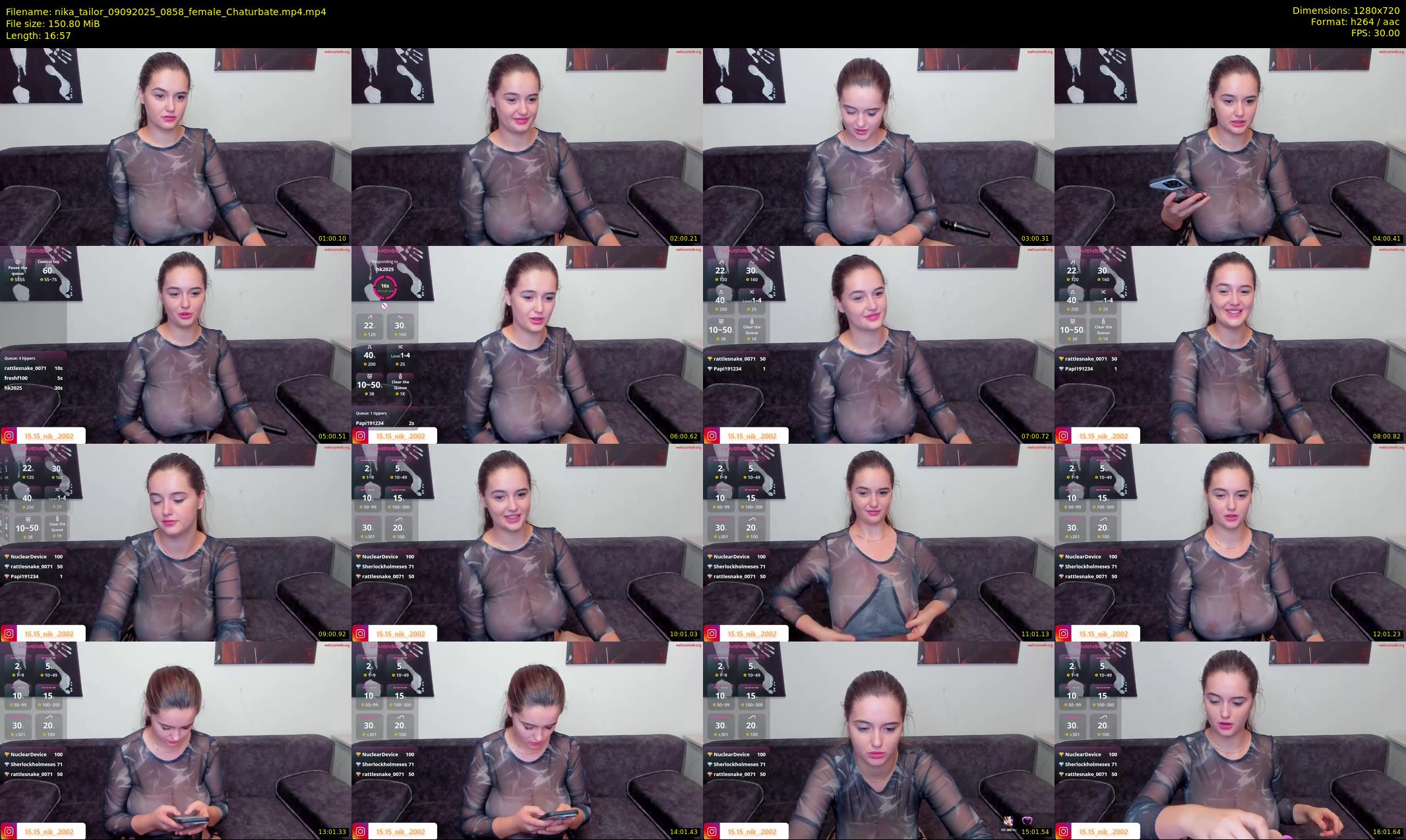 nika_tailor — 17 minute Chaturbate female cam show recording, 720p, Sep 9, 2025
