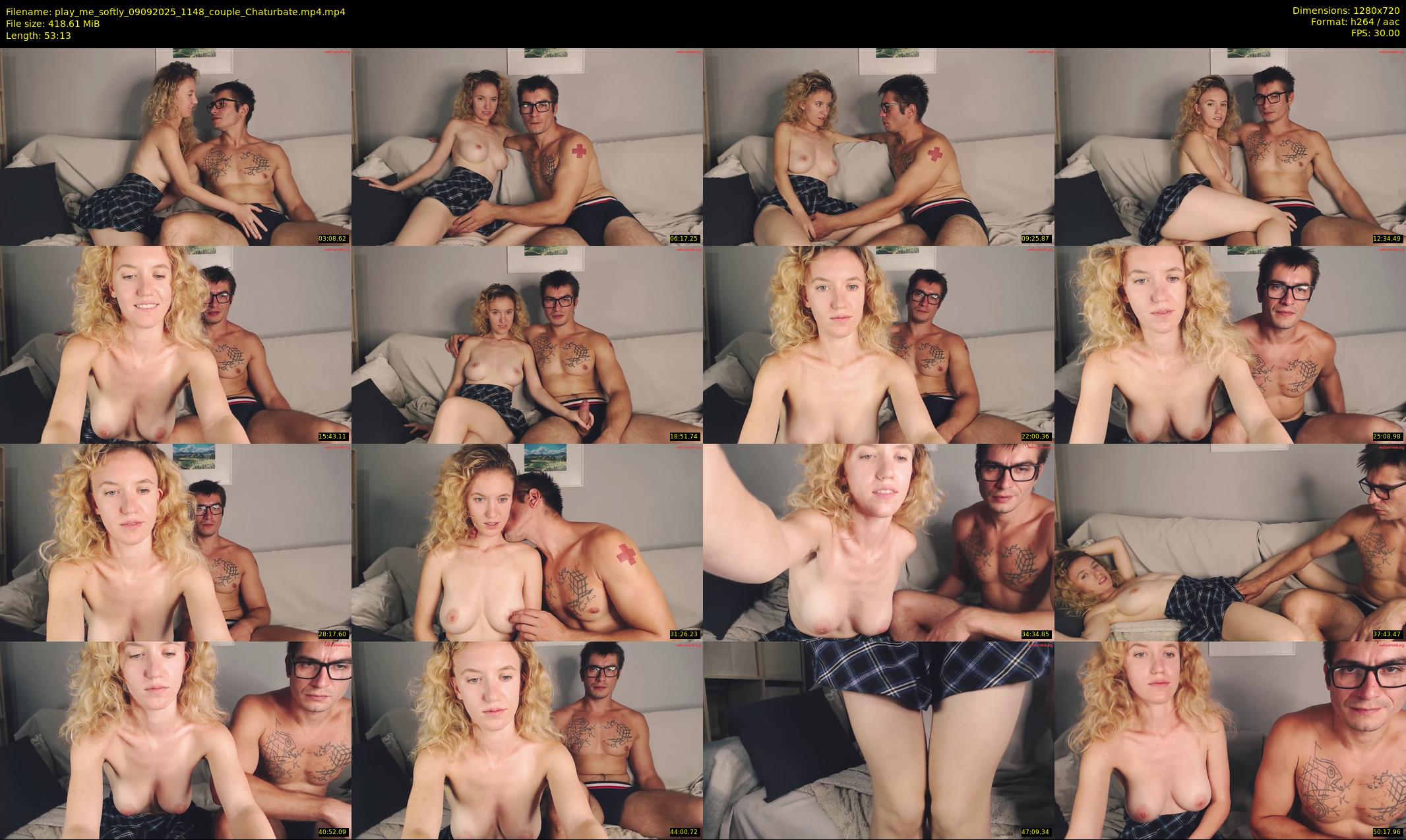 play_me_softly — 54 minute Chaturbate couple cam show recording, 720p, Sep 9, 2025