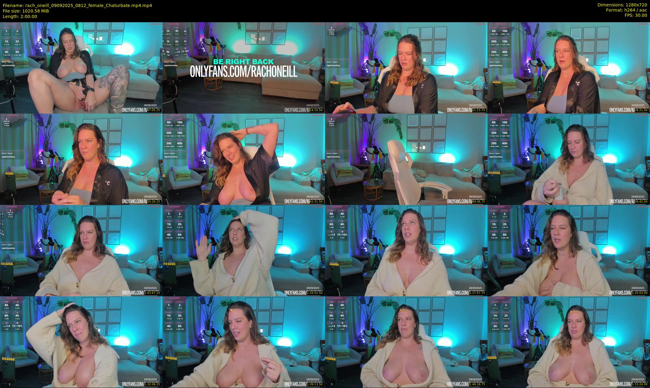 rach_oneill — 120 minute Chaturbate female cam show recording, 720p, Sep 9, 2025