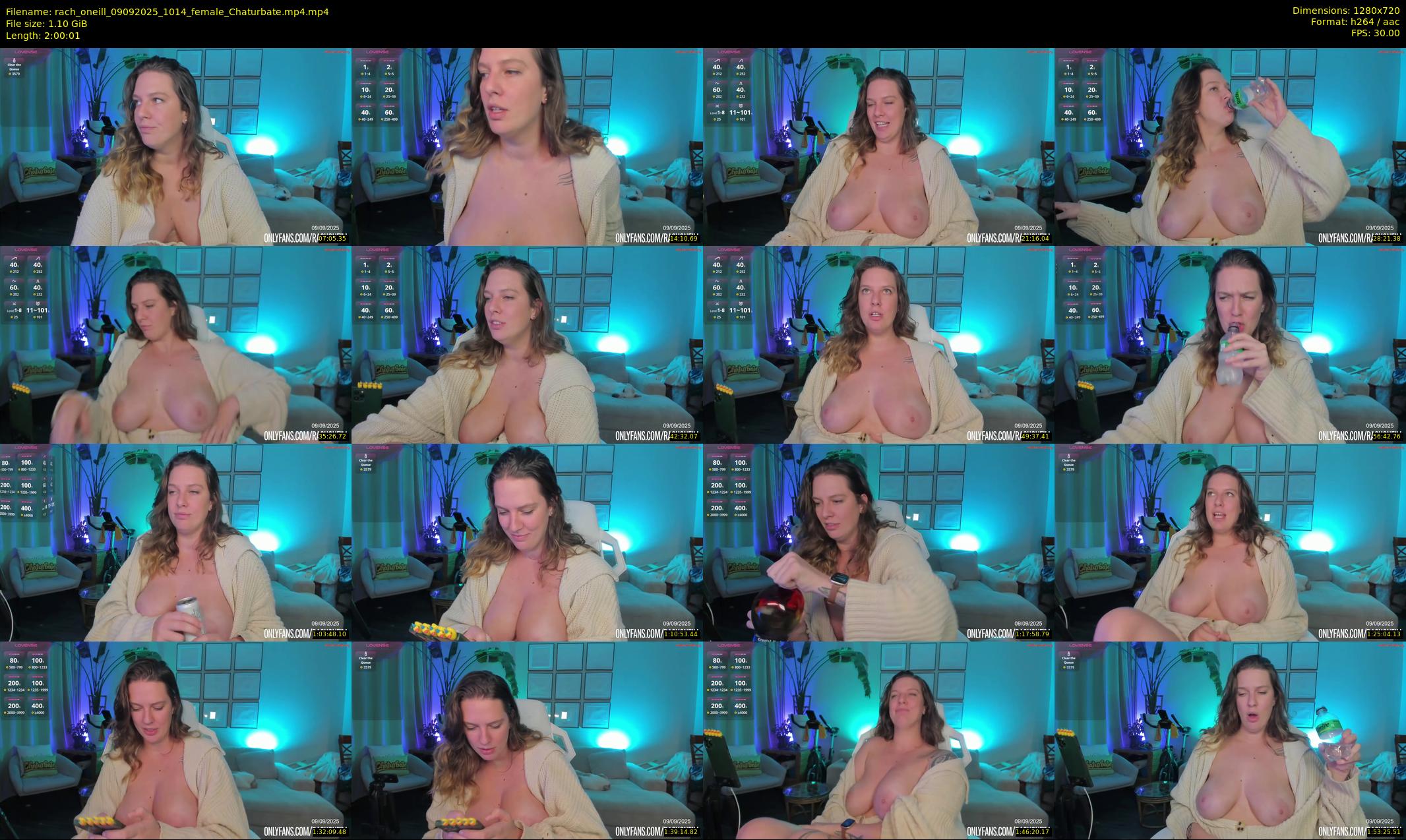 rach_oneill — 121 minute Chaturbate female cam show recording, 720p, Sep 9, 2025