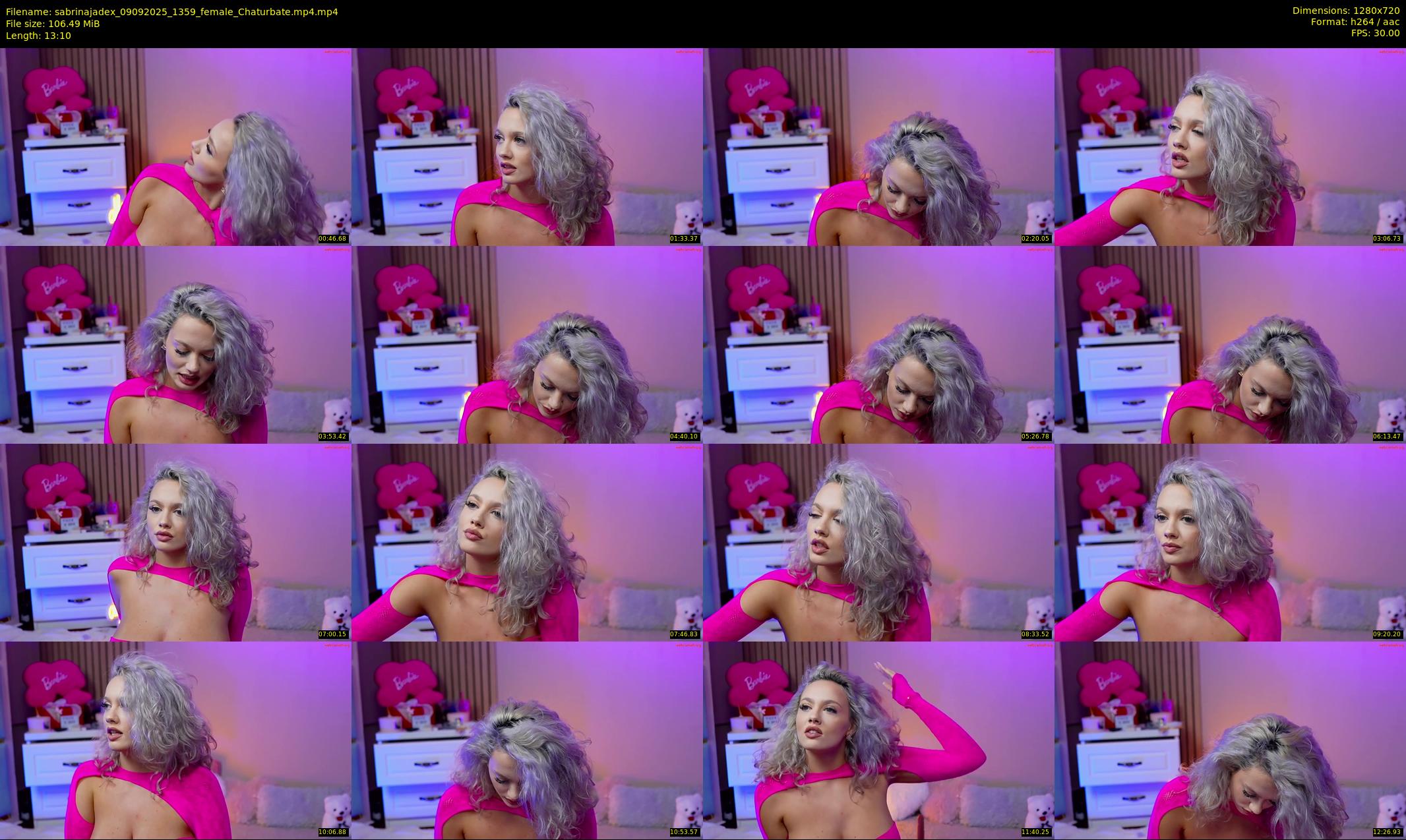 sabrinajadex — 14 minute Chaturbate female cam show recording, 720p, Sep 9, 2025