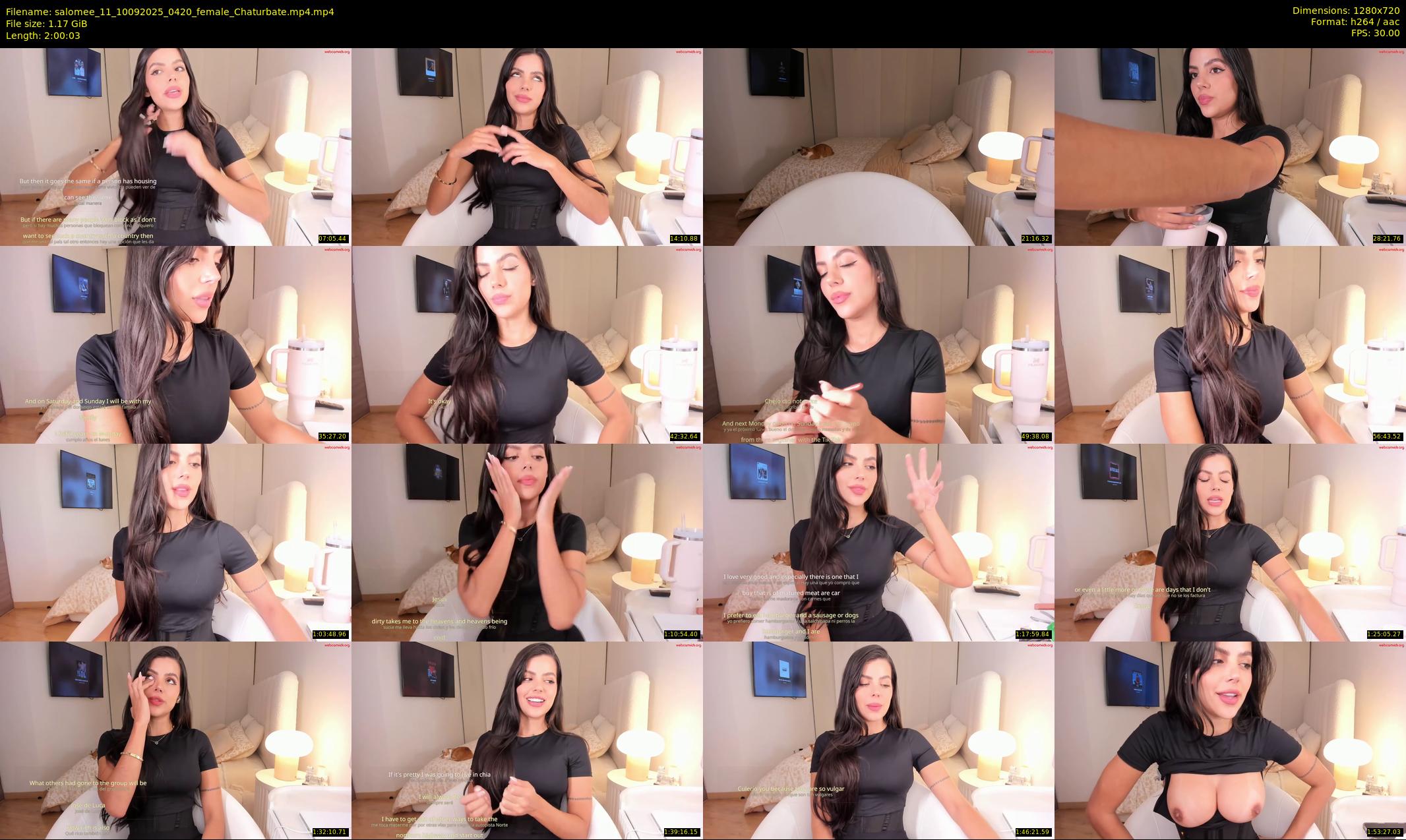 salomee_11 — 121 minute Chaturbate female cam show recording, 720p, Sep 10, 2025