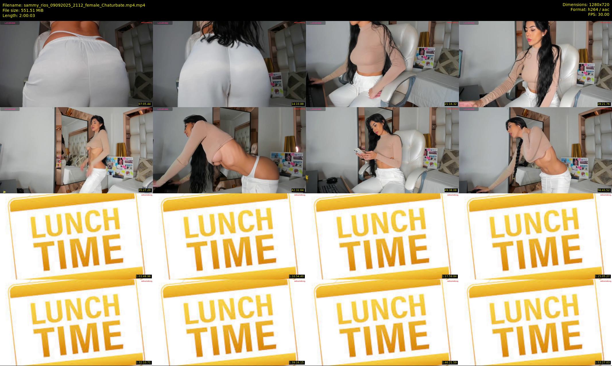 sammy_rios — 121 minute Chaturbate female cam show recording, 720p, Sep 9, 2025