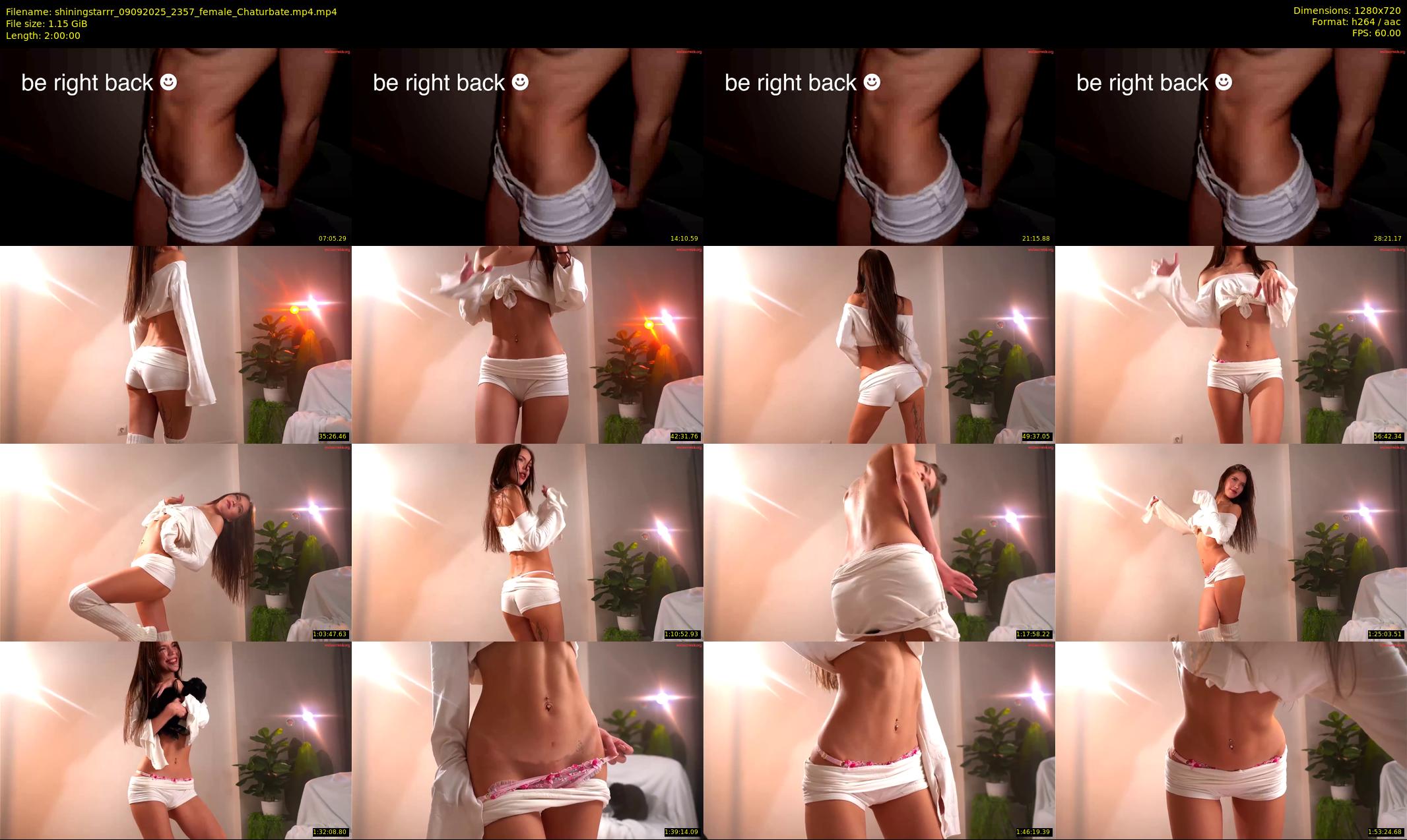 shiningstarrr — 120 minute Chaturbate female cam show recording, 720p, Sep 9, 2025
