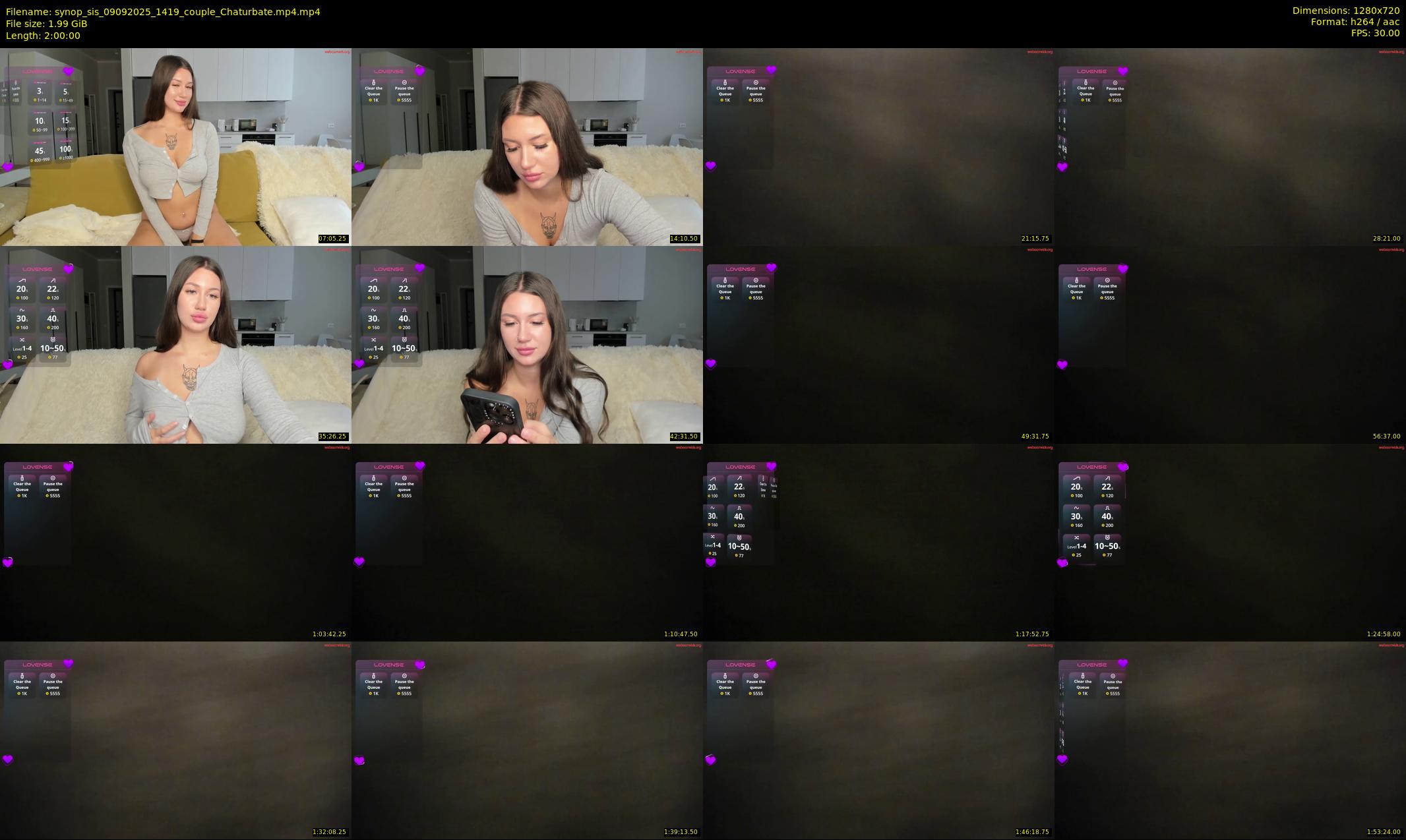 synop_sis — 120 minute Chaturbate couple cam show recording, 720p, Sep 9, 2025