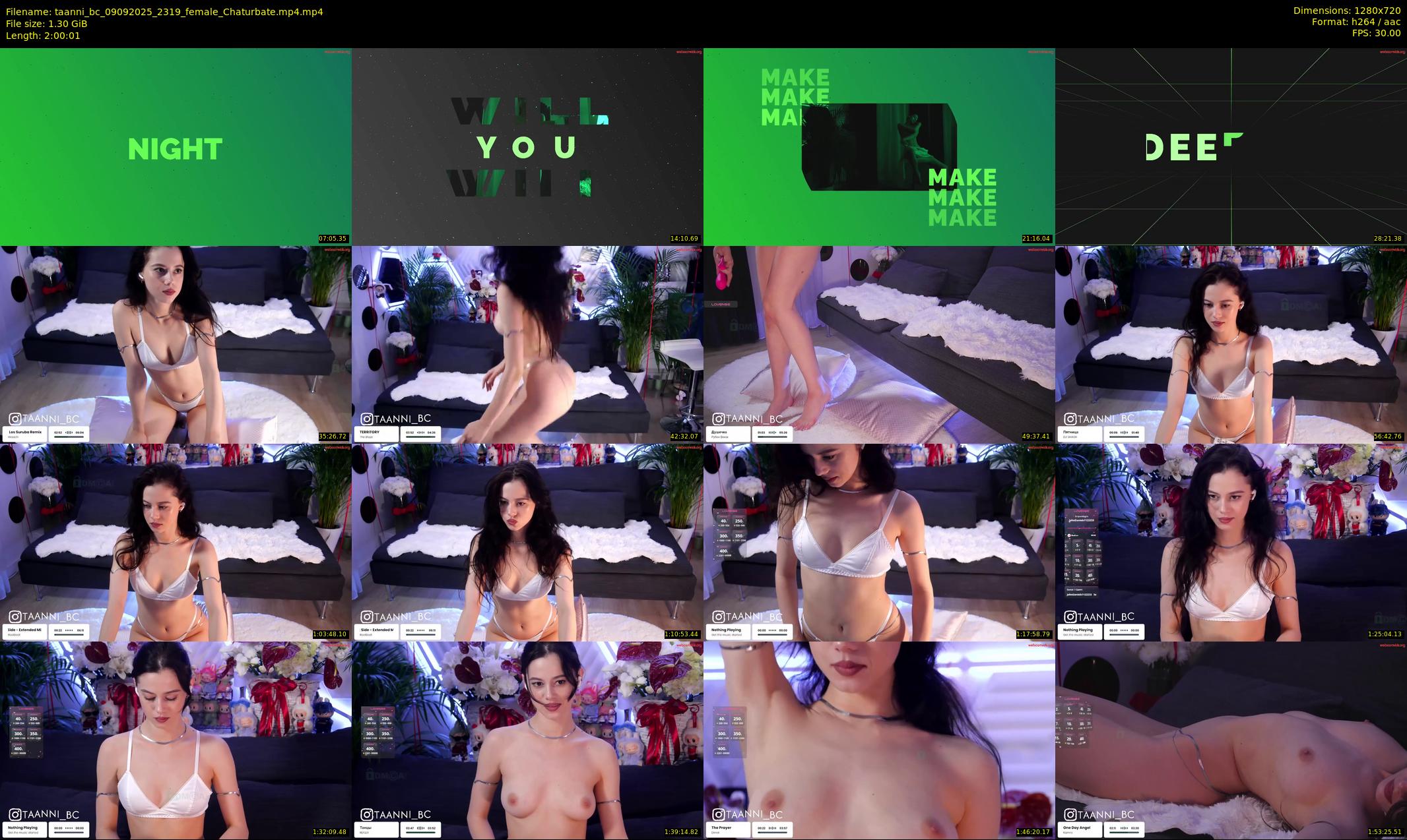 taanni_bc — 121 minute Chaturbate female cam show recording, 720p, Sep 9, 2025