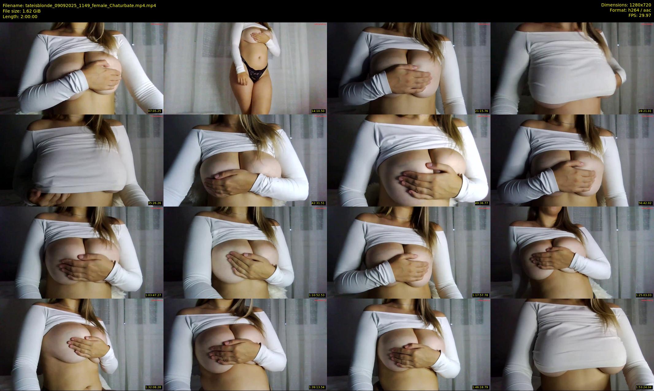 tateisblonde — 120 minute Chaturbate female cam show recording, 720p, Sep 9, 2025