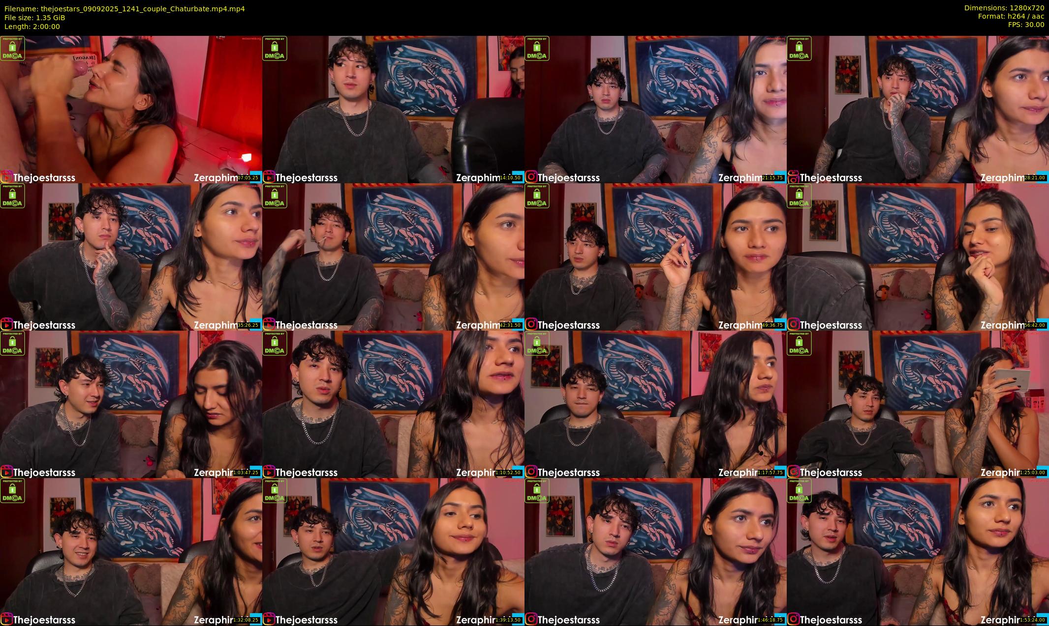 thejoestars — 120 minute Chaturbate couple cam show recording, 720p, Sep 9, 2025