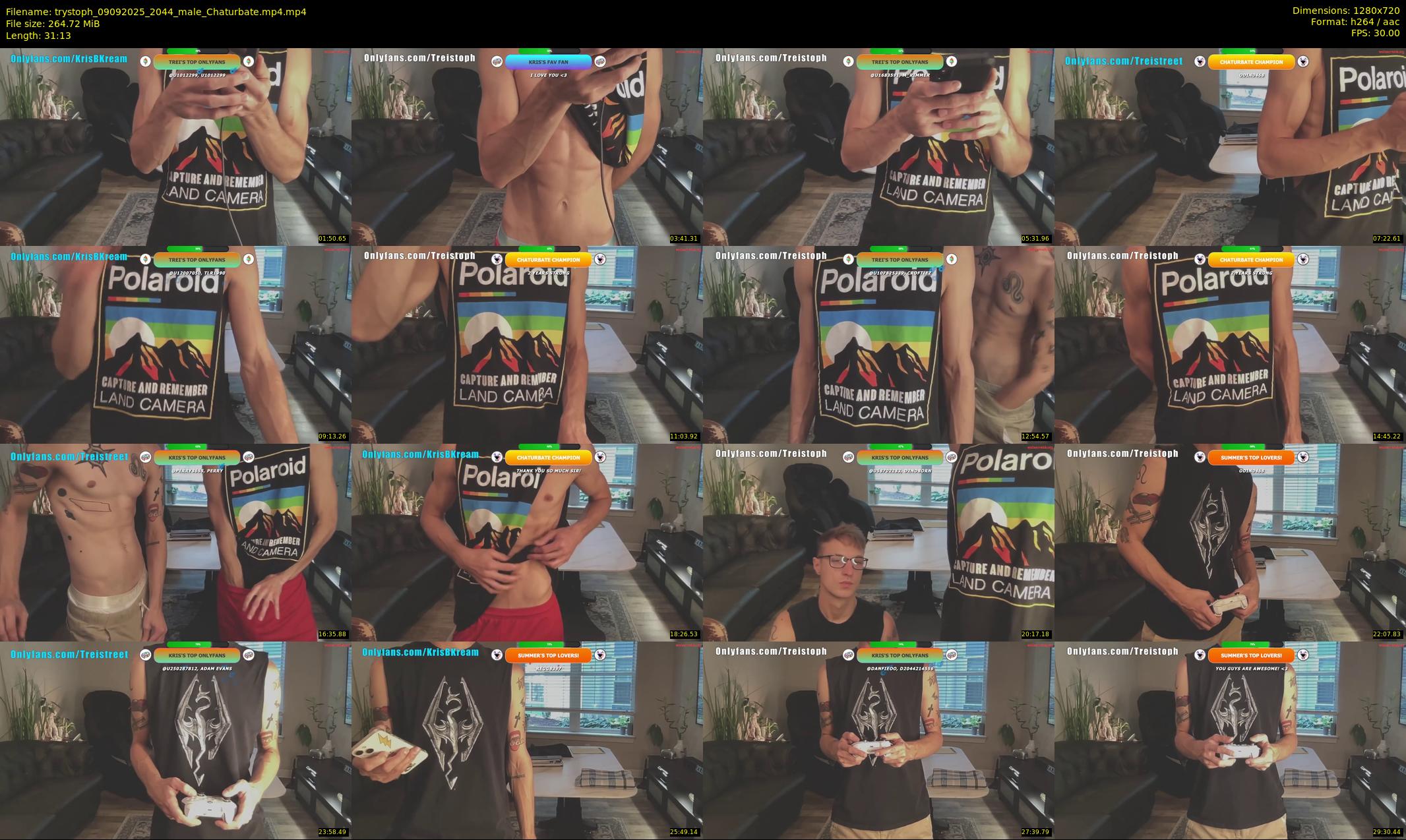 trystoph — 32 minute Chaturbate male cam show recording, 720p, Sep 9, 2025