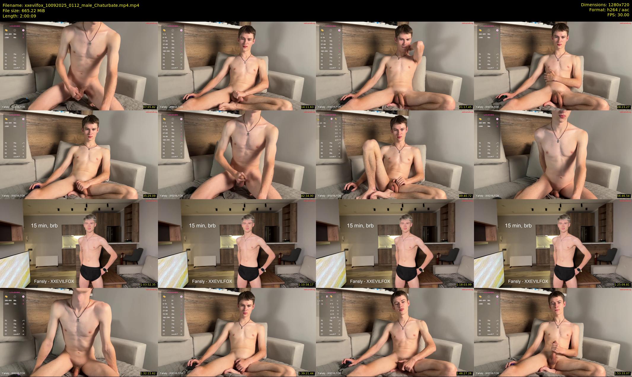 xxevilfox — 121 minute Chaturbate male cam show recording, 720p, Sep 10, 2025