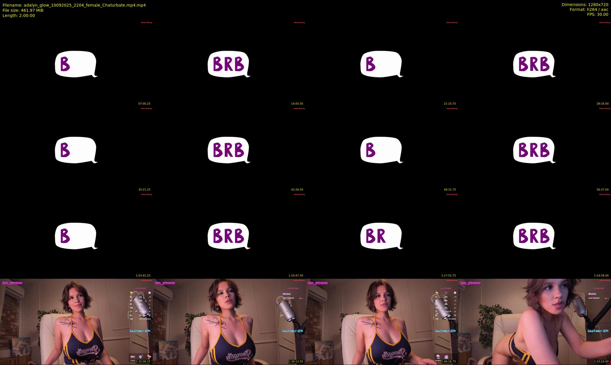 adalyn_glow — 120 minute Chaturbate female cam show recording, 720p, Sep 10, 2025