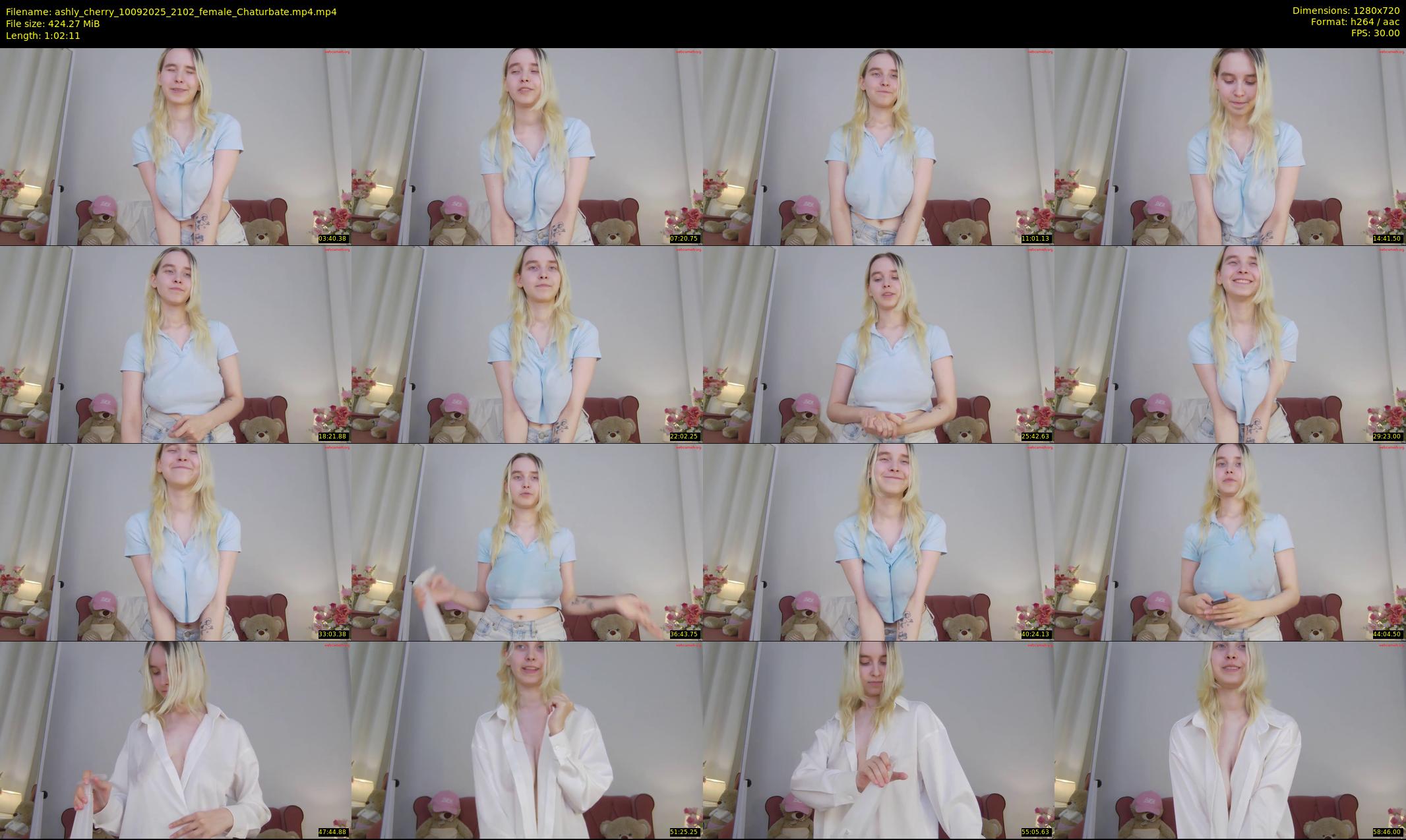 ashly_cherry — 63 minute Chaturbate female cam show recording, 720p, Sep 10, 2025