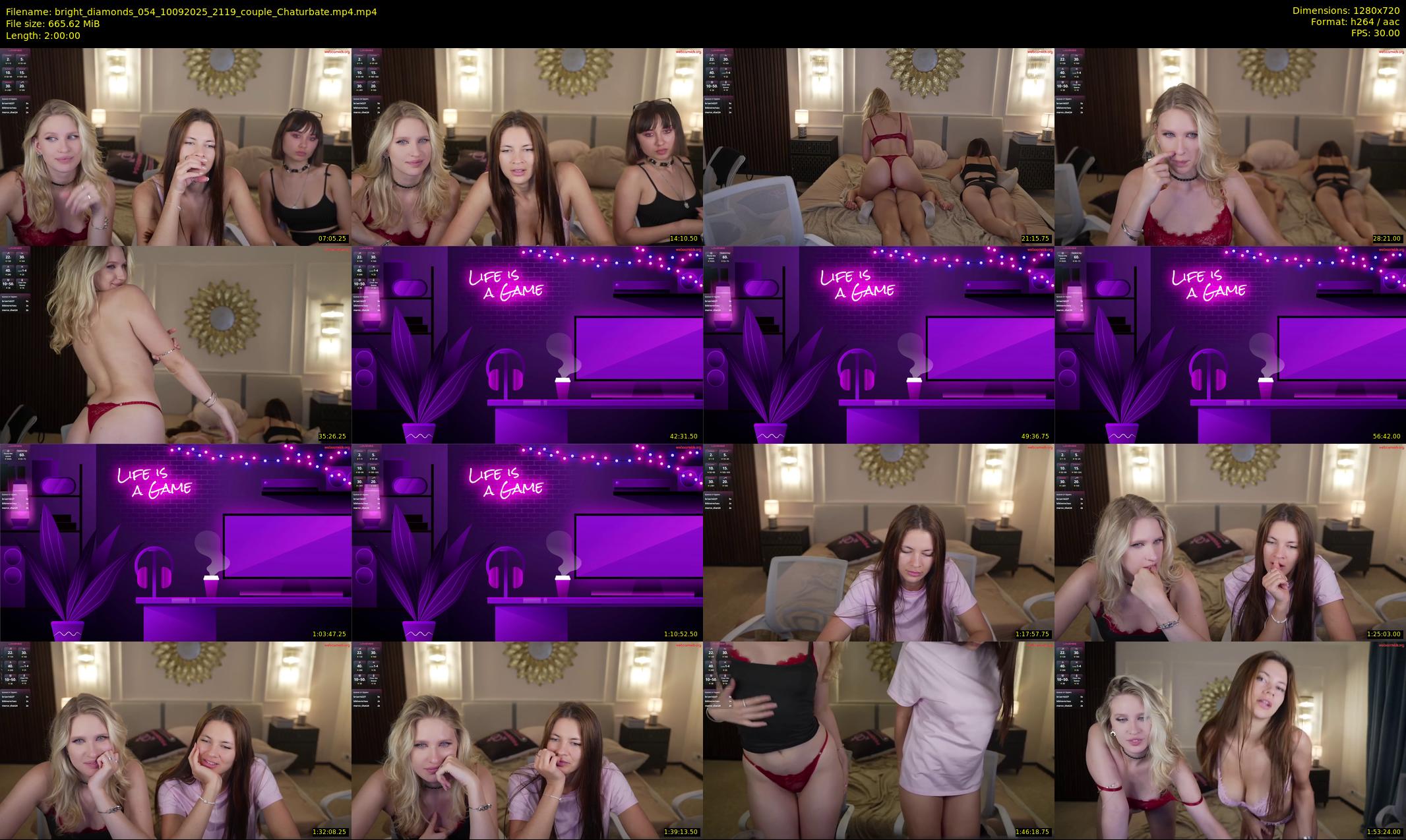 bright_diamonds_054 — 120 minute Chaturbate couple cam show recording, 720p, Sep 10, 2025