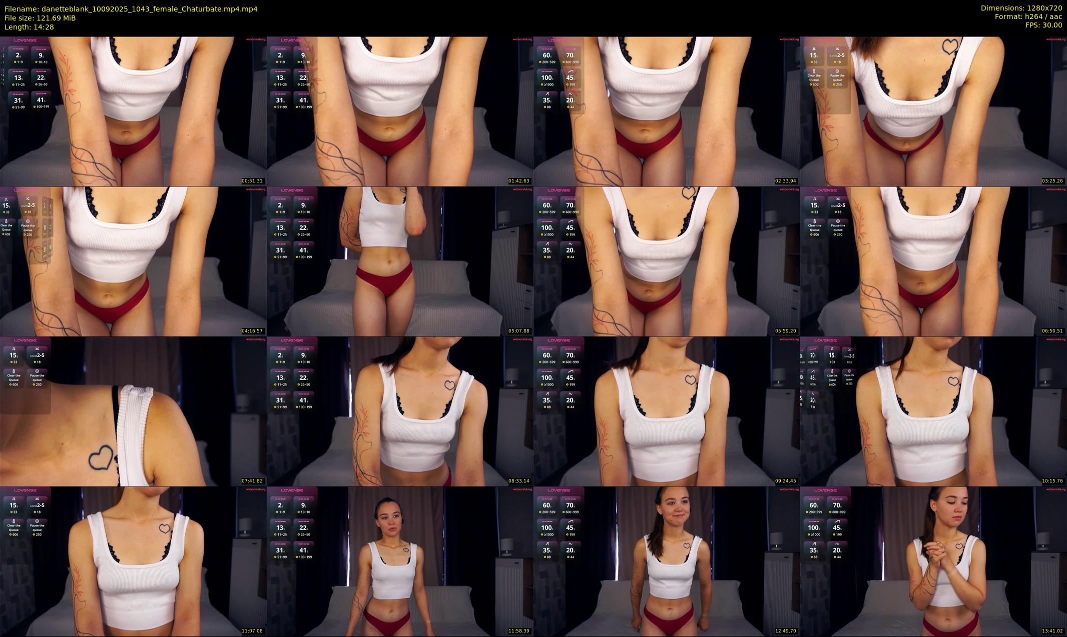 danetteblank — 15 minute Chaturbate female cam show recording, 720p, Sep 10, 2025