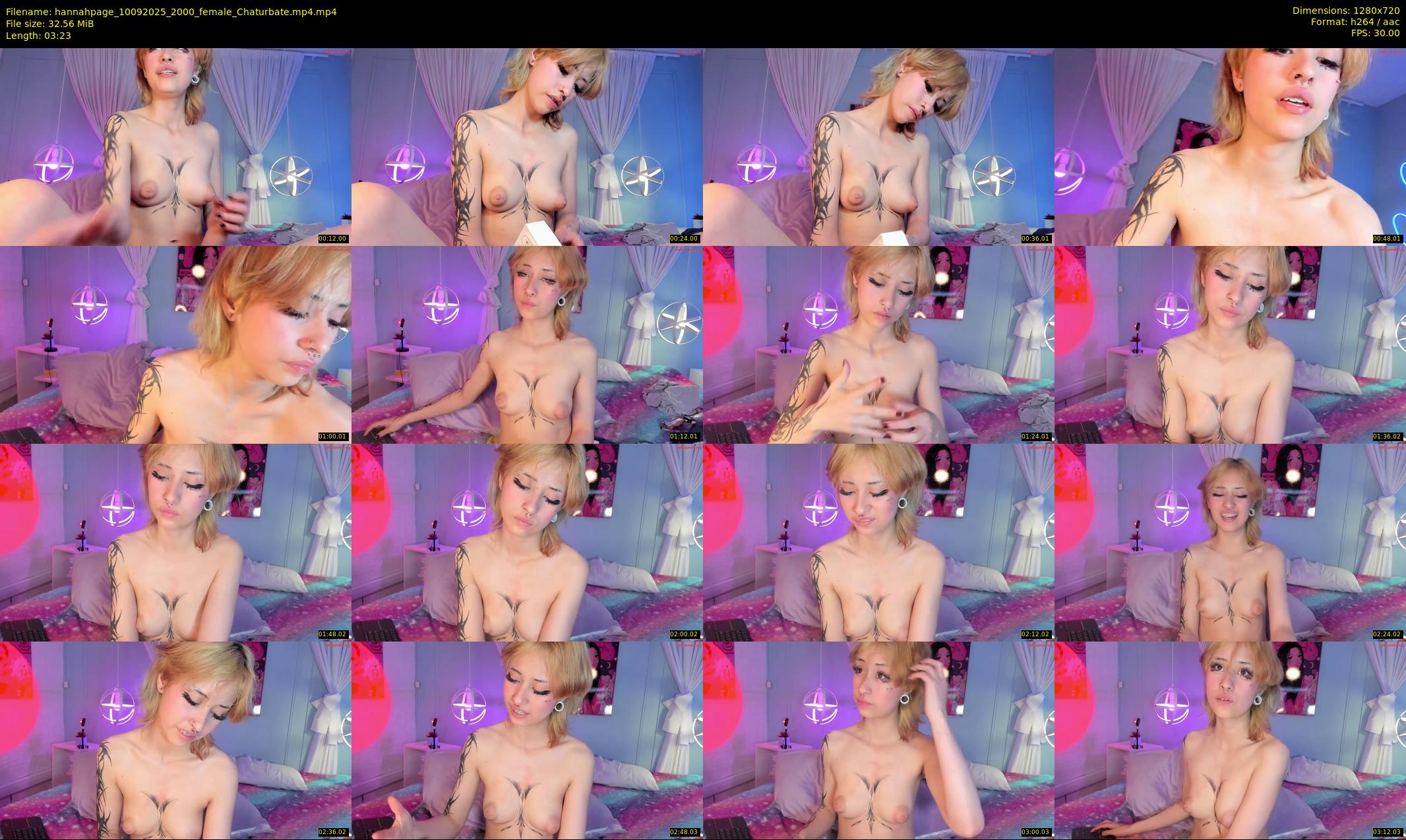 hannahpage — 4 minute Chaturbate female cam show recording, 720p, Sep 10, 2025