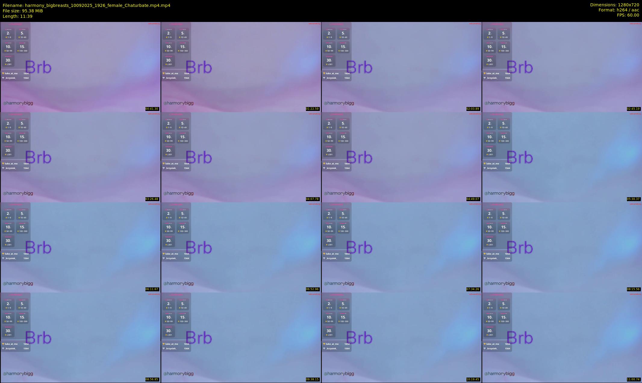 harmony_bigbreasts — 12 minute Chaturbate female cam show recording, 720p, Sep 10, 2025