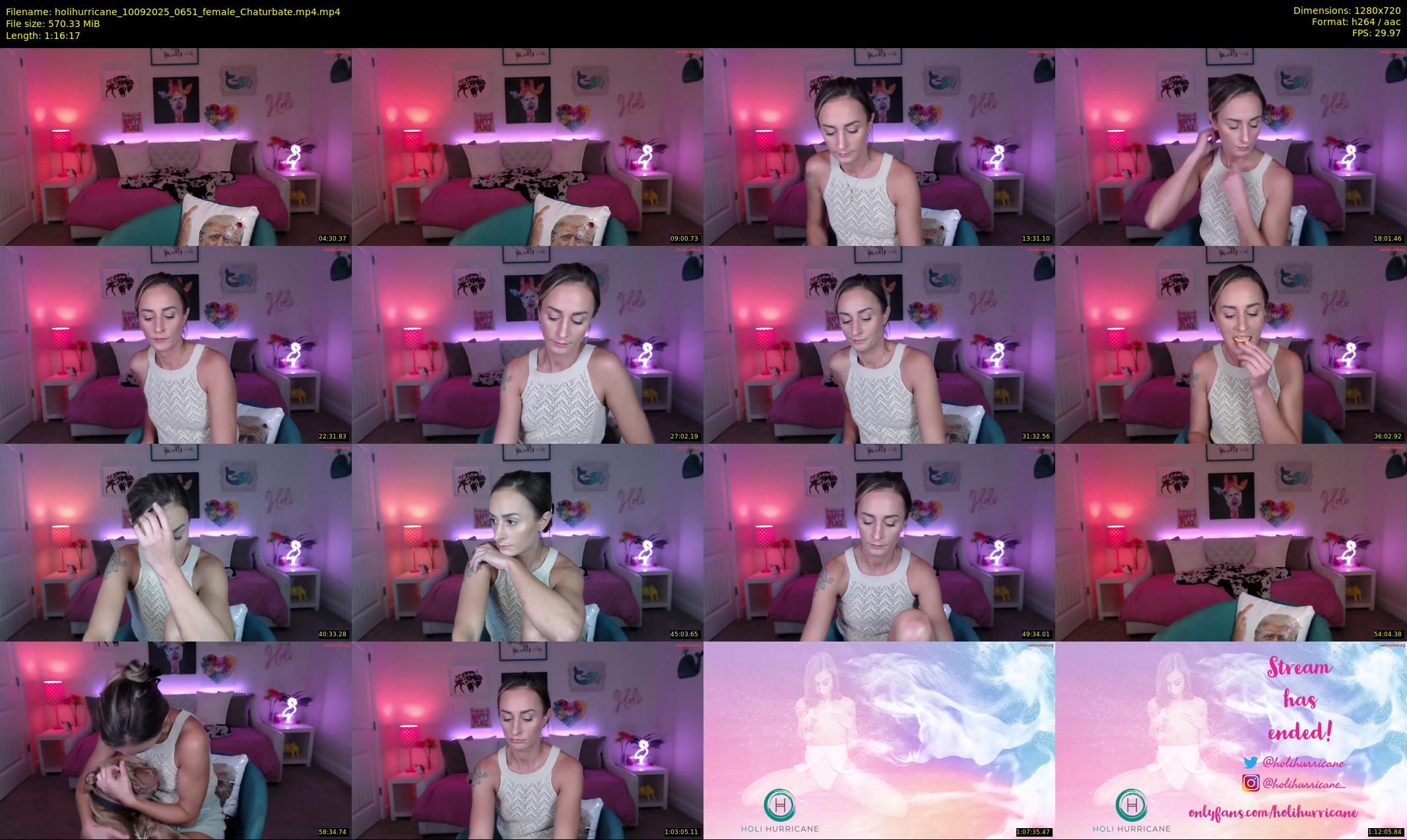 holihurricane — 77 minute Chaturbate female cam show recording, 720p, Sep 10, 2025