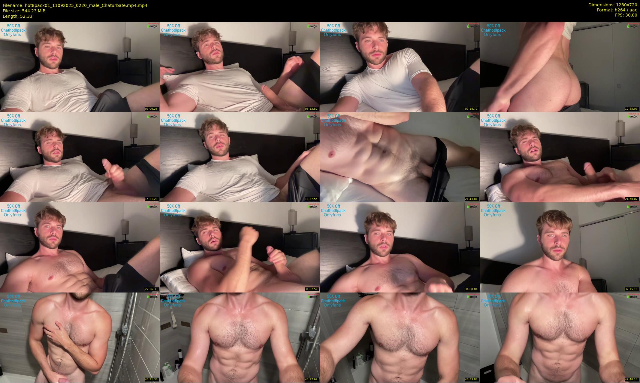 hot8pack01 — 53 minute Chaturbate male cam show recording, 720p, Sep 11, 2025