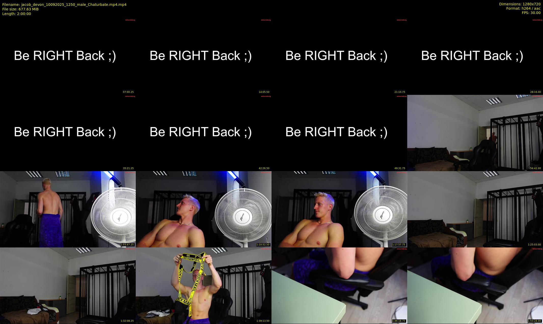 jacob_devon — 120 minute Chaturbate male cam show recording, 720p, Sep 10, 2025