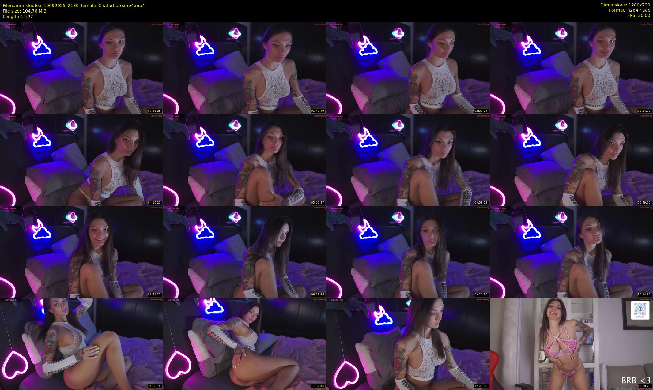 kleofox — 15 minute Chaturbate female cam show recording, 720p, Sep 10, 2025
