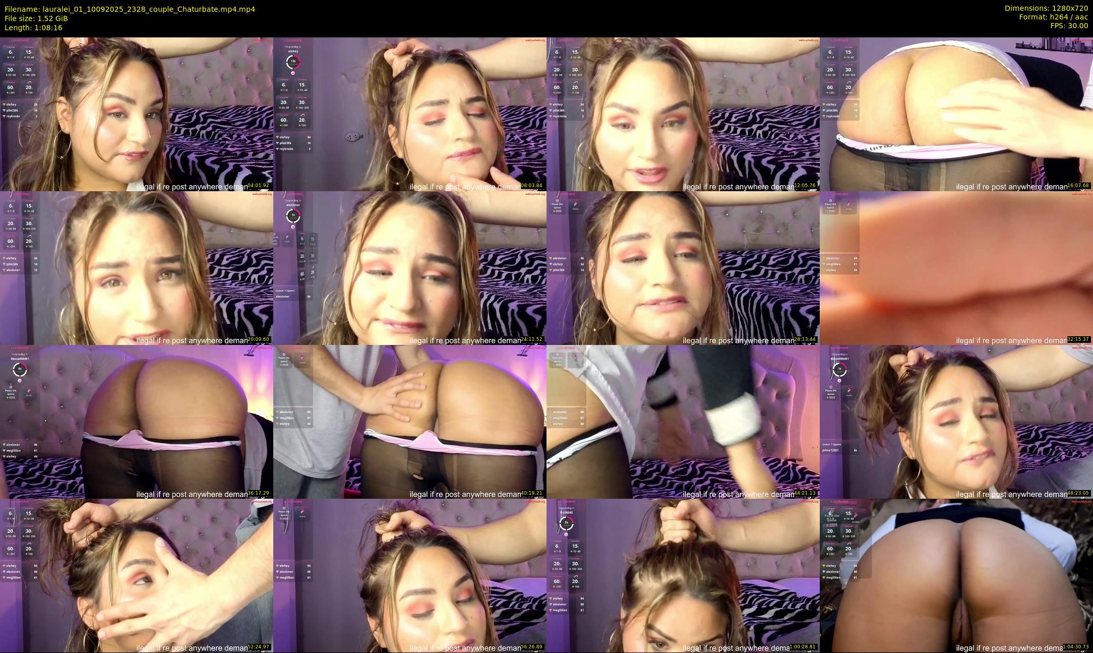 lauralei_01 — 69 minute Chaturbate couple cam show recording, 720p, Sep 10, 2025