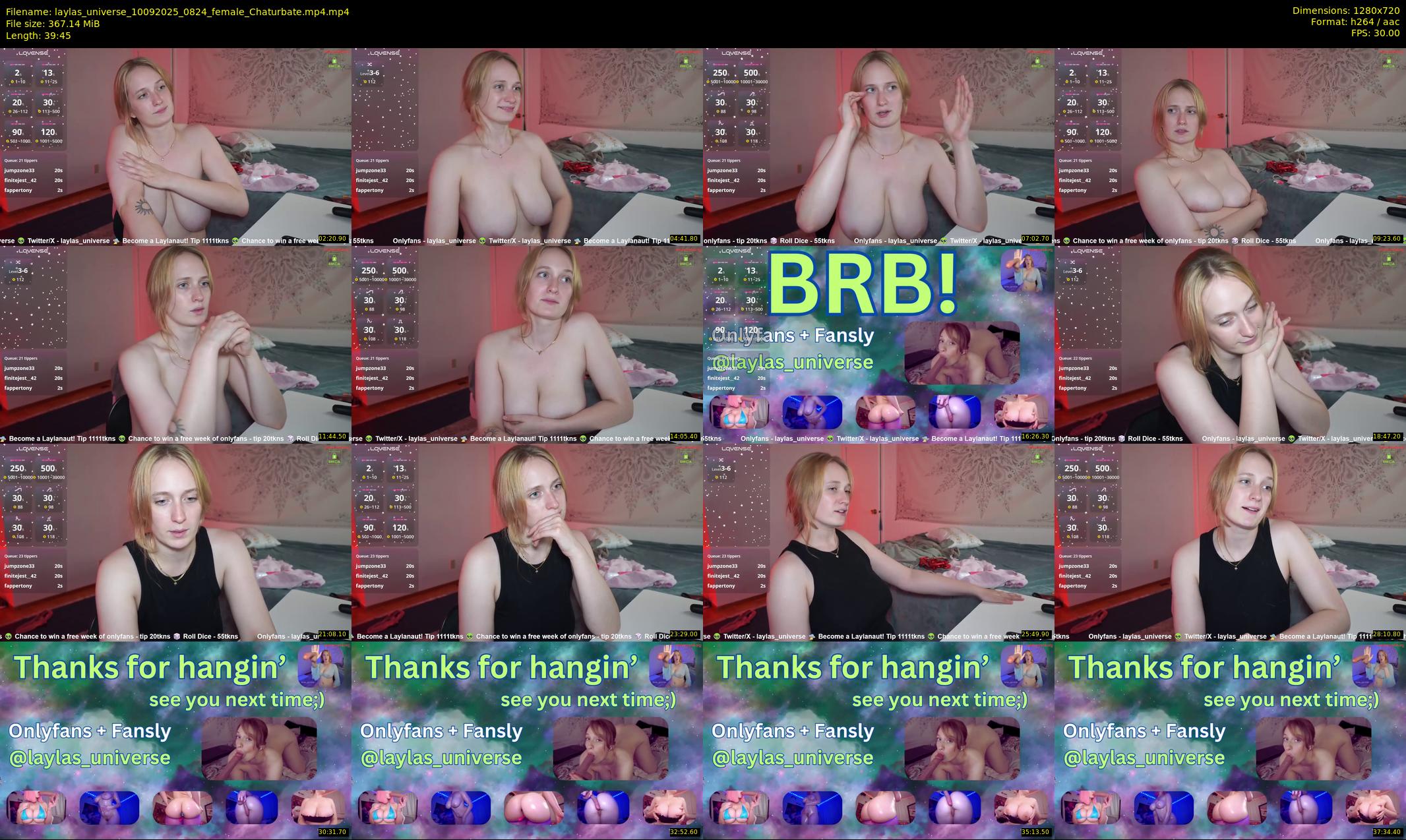 laylas_universe — 40 minute Chaturbate female cam show recording, 720p, Sep 10, 2025