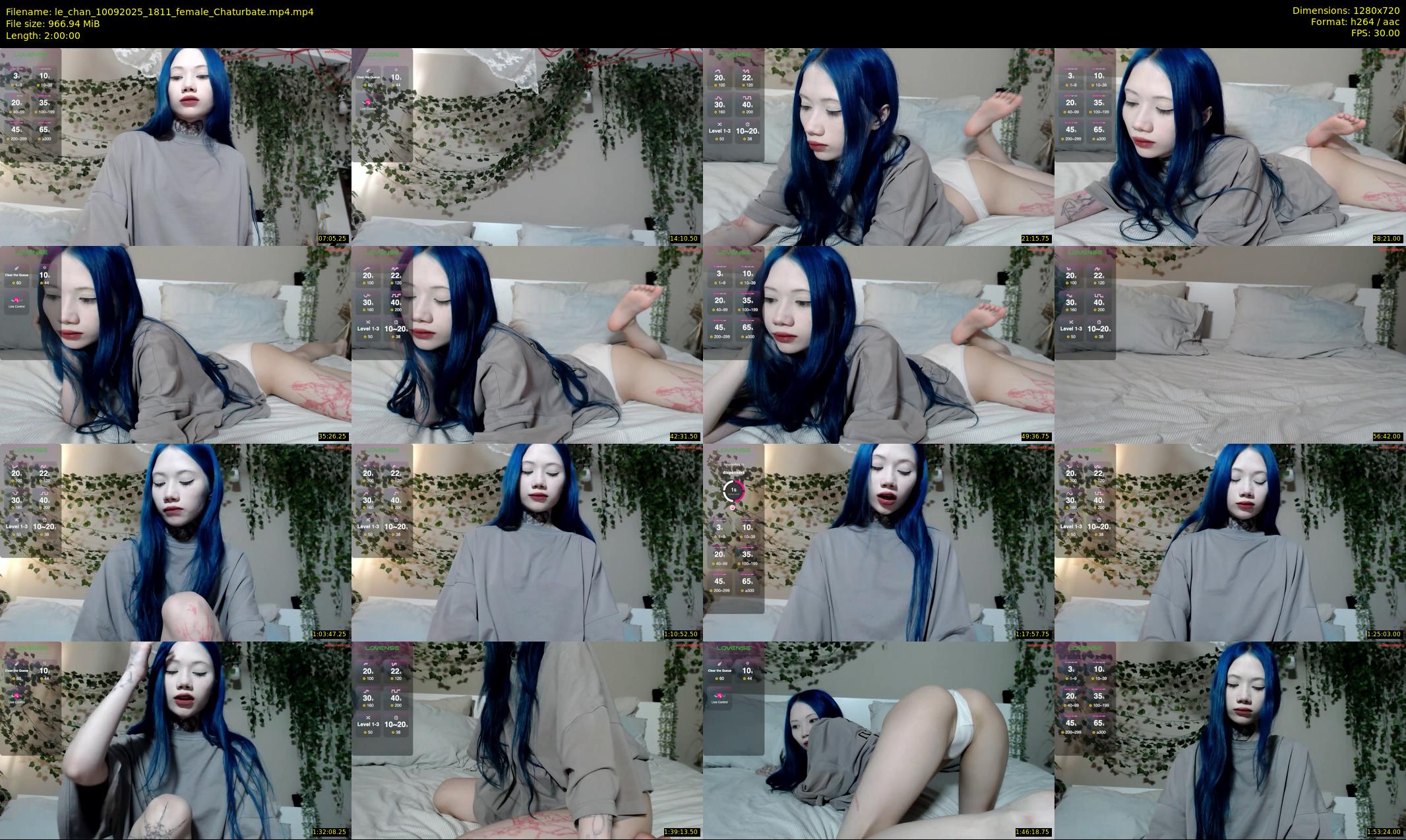 le_chan — 120 minute Chaturbate female cam show recording, 720p, Sep 10, 2025