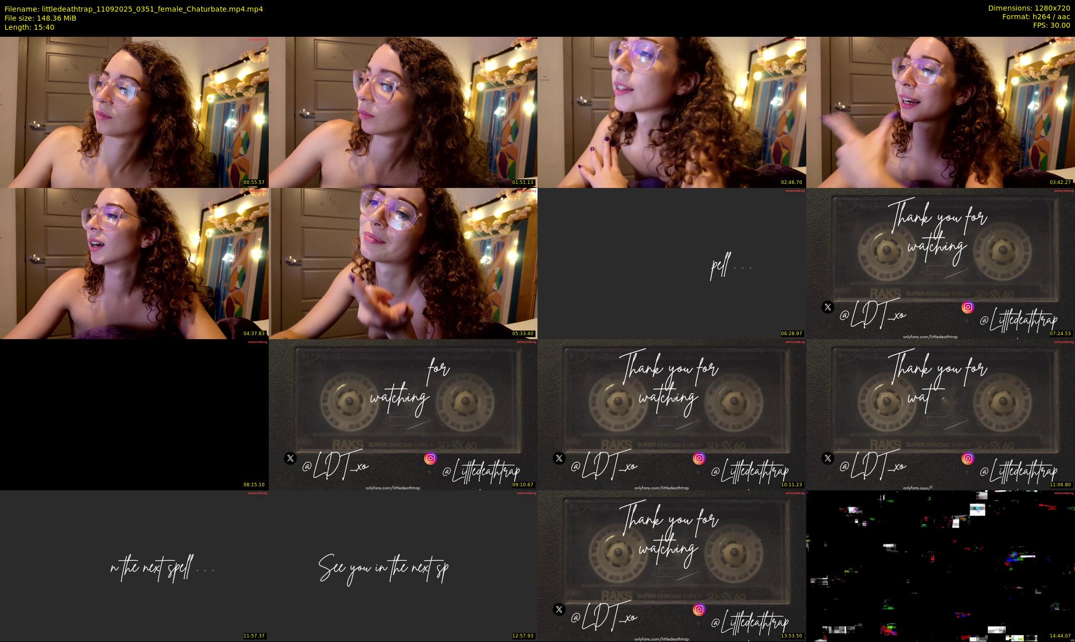littledeathtrap — 16 minute Chaturbate female cam show recording, 720p, Sep 11, 2025
