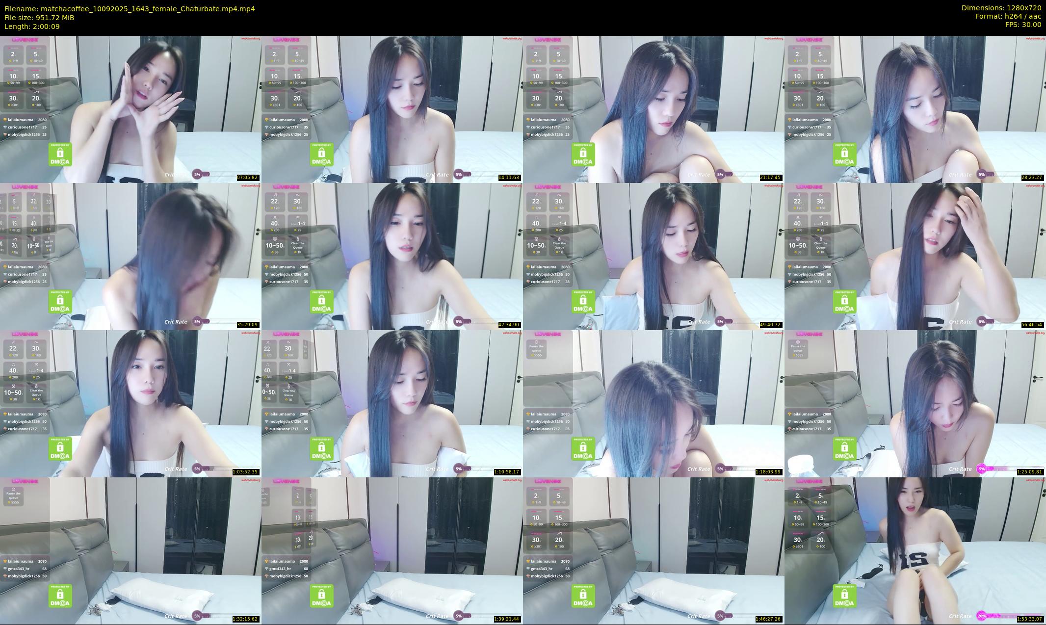 matchacoffee — 121 minute Chaturbate female cam show recording, 720p, Sep 10, 2025