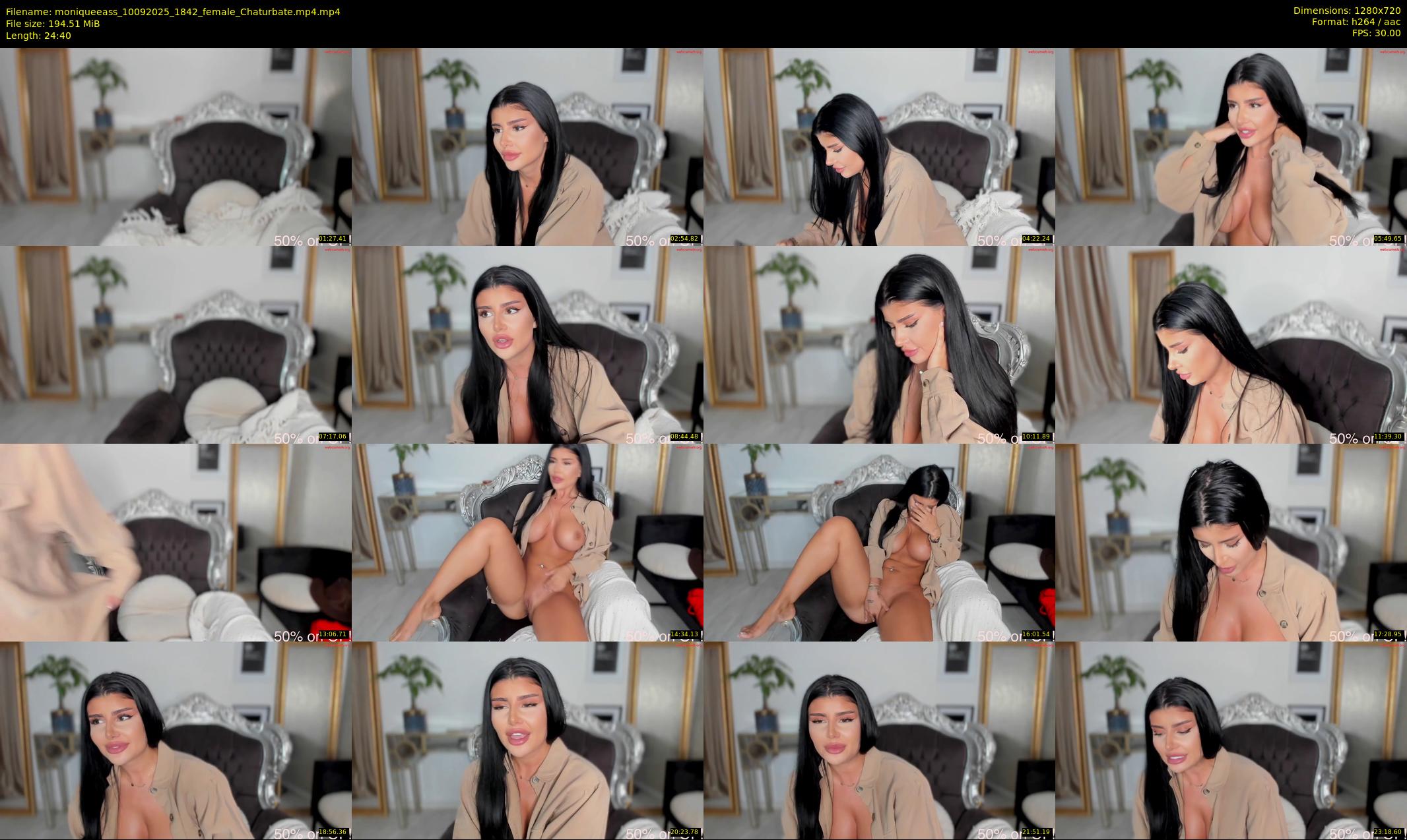 moniqueeass — 25 minute Chaturbate female cam show recording, 720p, Sep 10, 2025