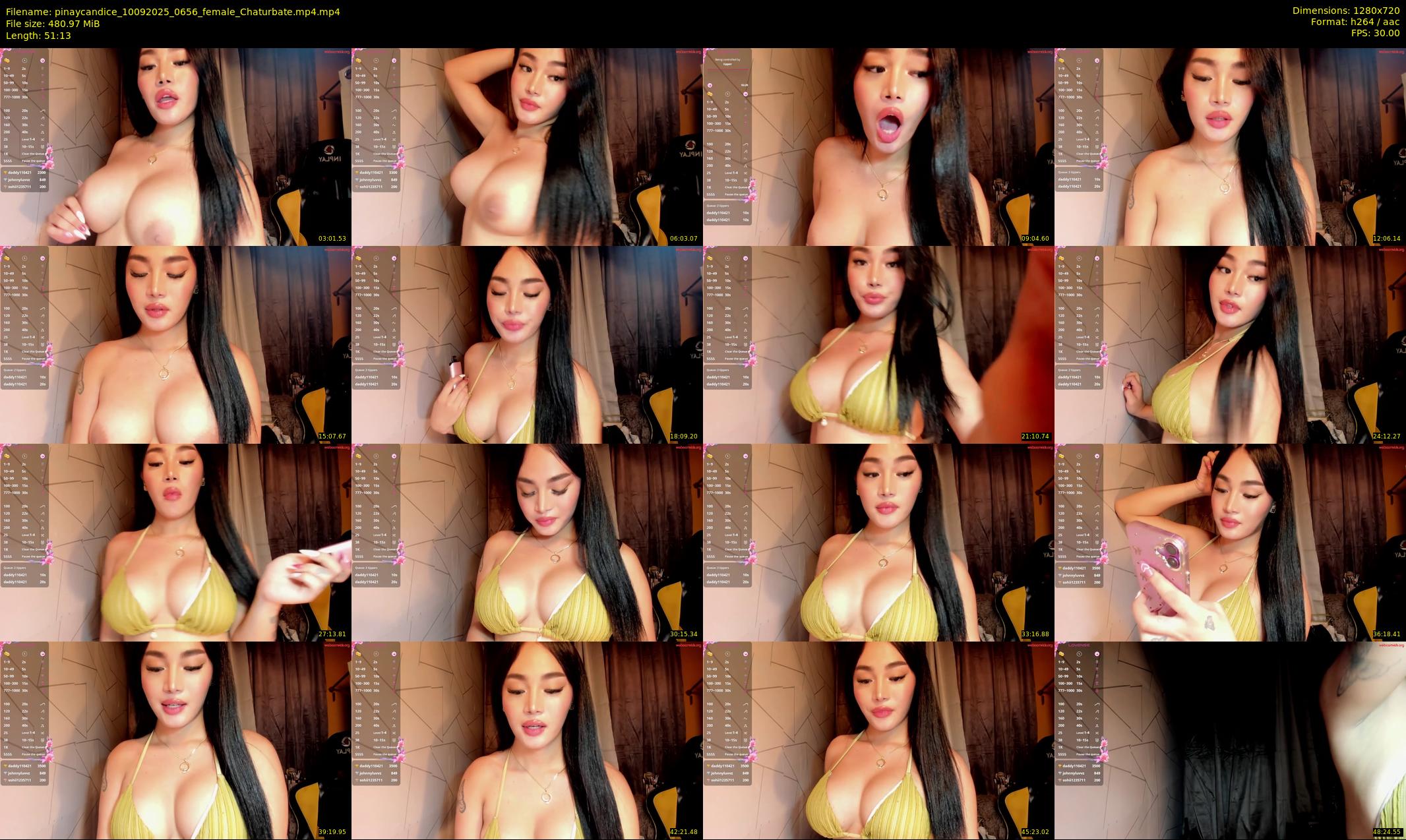 pinaycandice — 52 minute Chaturbate female cam show recording, 720p, Sep 10, 2025