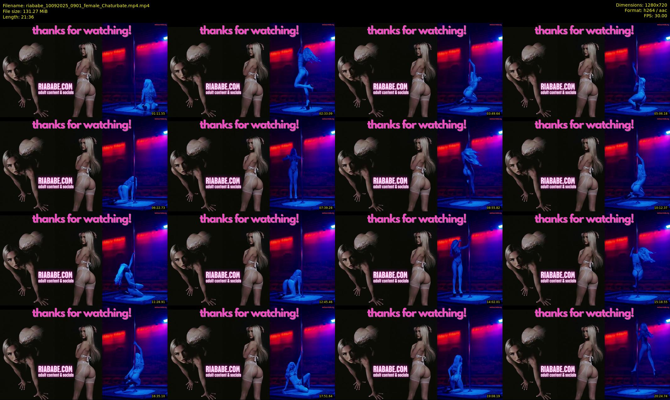 riababe — 22 minute Chaturbate female cam show recording, 720p, Sep 10, 2025