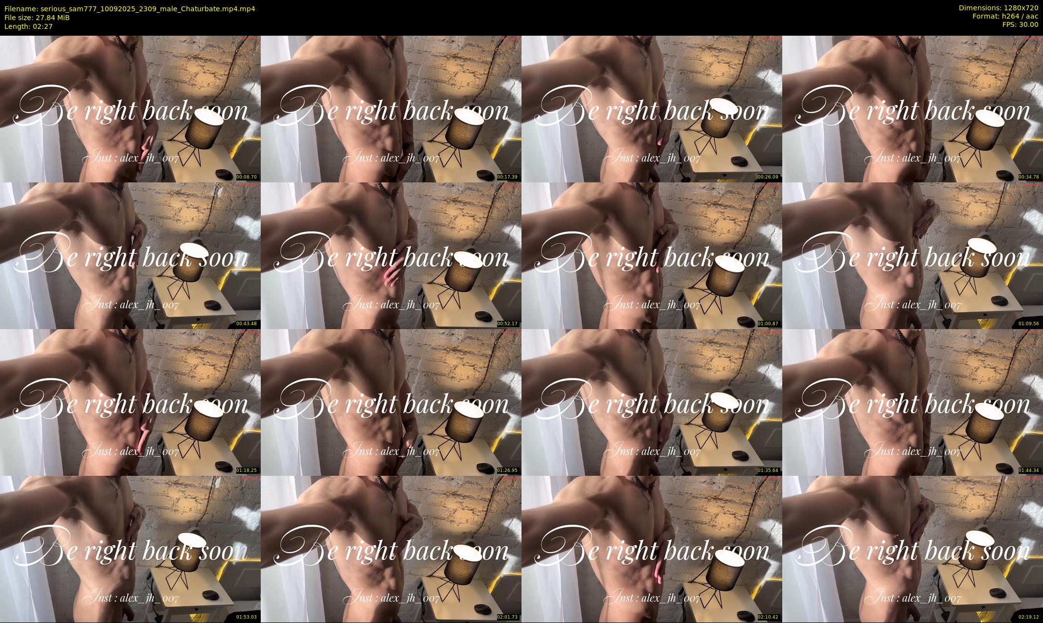 serious_sam777 — 3 minute Chaturbate male cam show recording, 720p, Sep 10, 2025