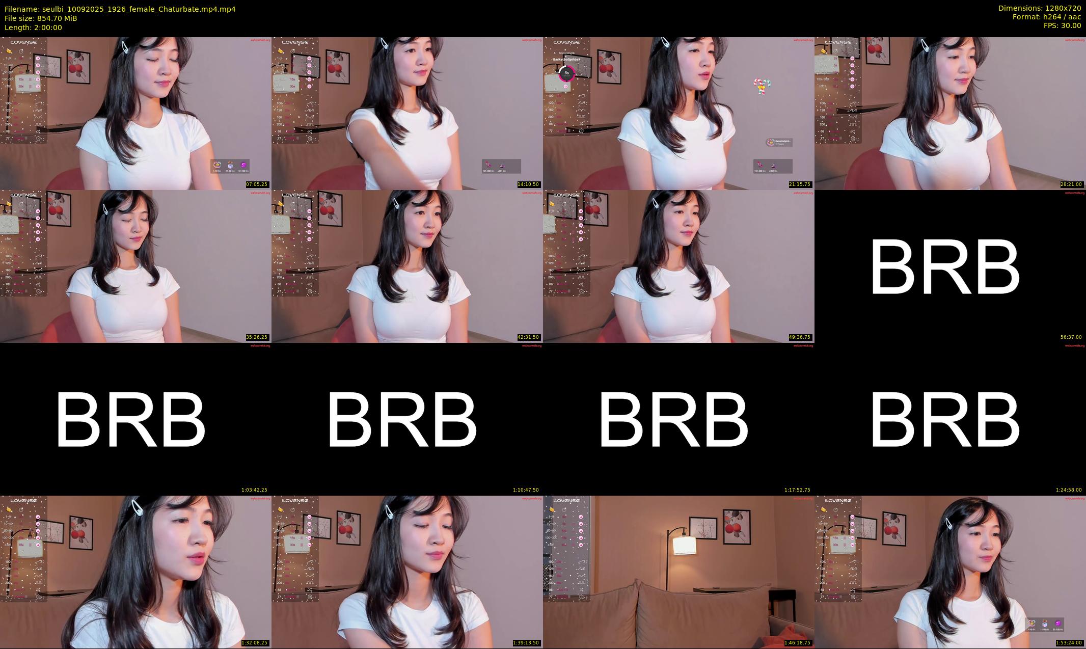 seulbi — 120 minute Chaturbate female cam show recording, 720p, Sep 10, 2025