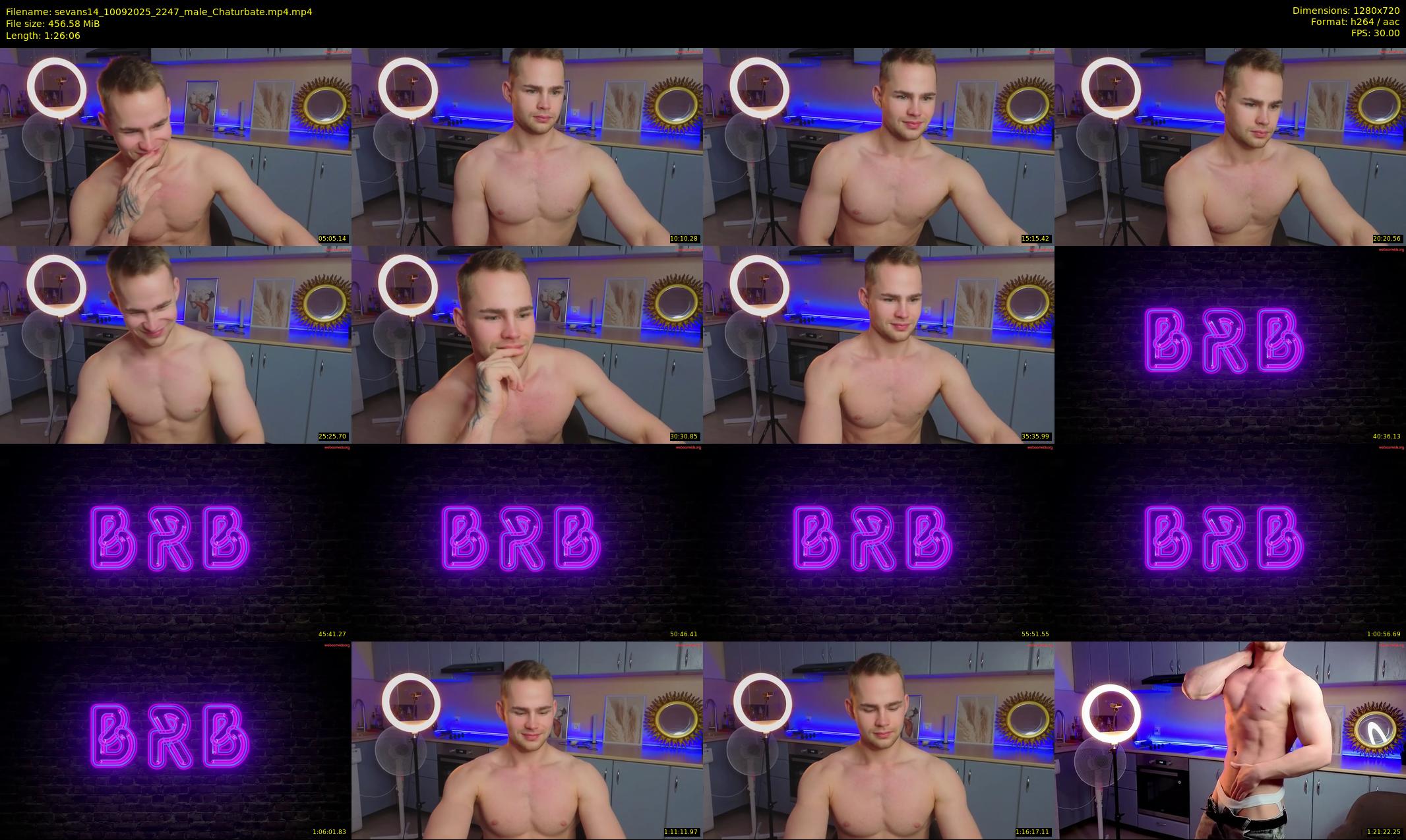 sevans14 — 87 minute Chaturbate male cam show recording, 720p, Sep 10, 2025