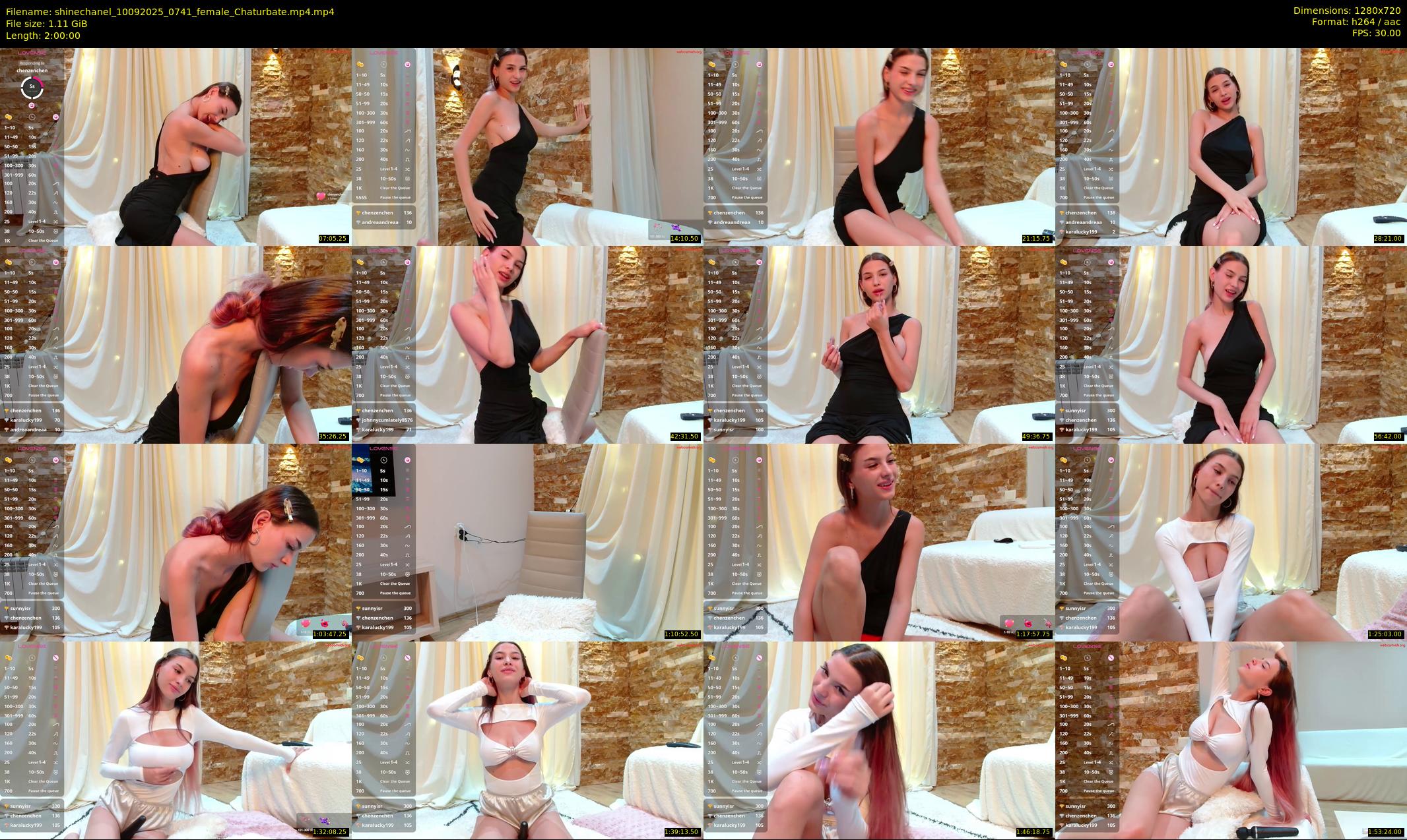 shinechanel — 120 minute Chaturbate female cam show recording, 720p, Sep 10, 2025