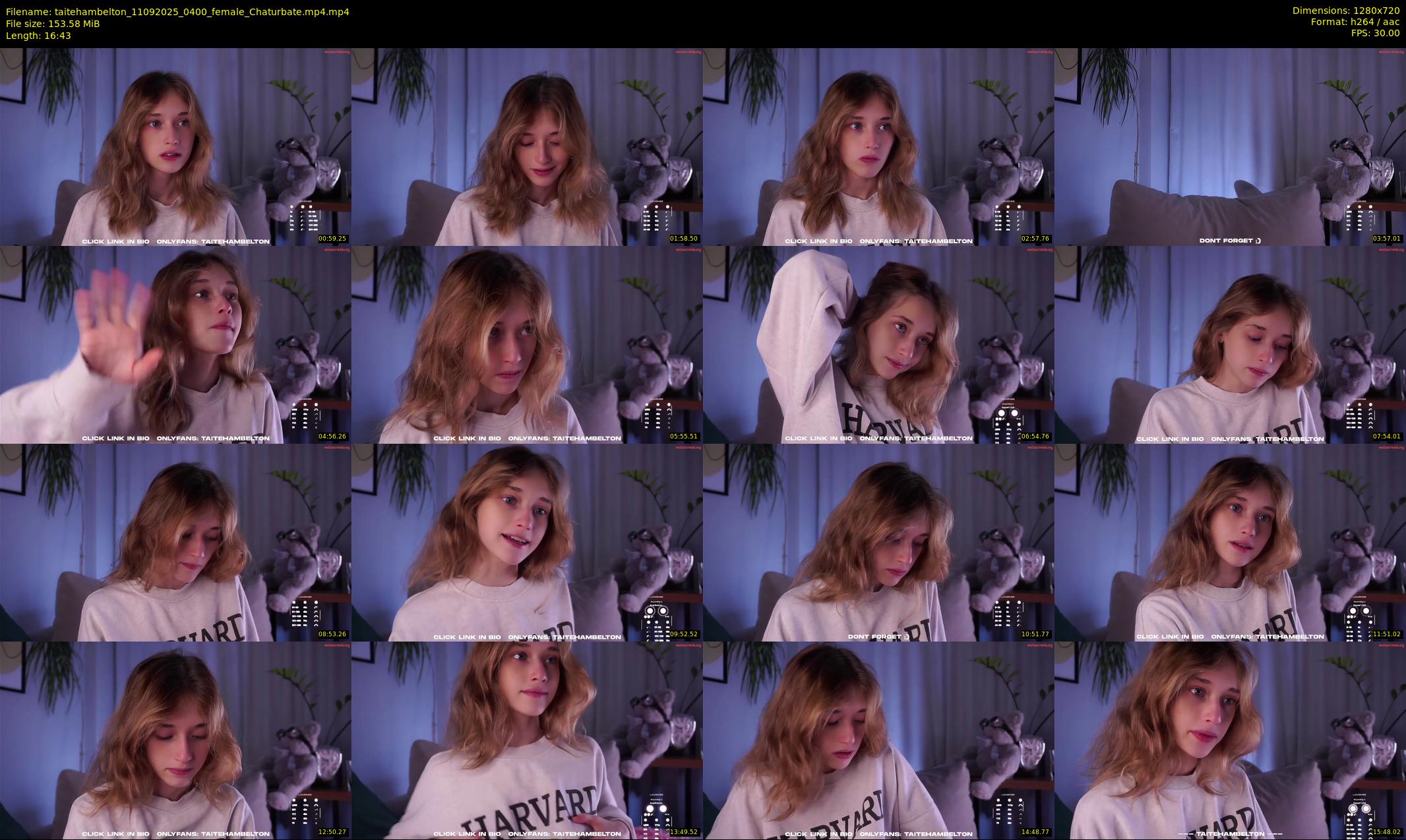 taitehambelton — 17 minute Chaturbate female cam show recording, 720p, Sep 11, 2025