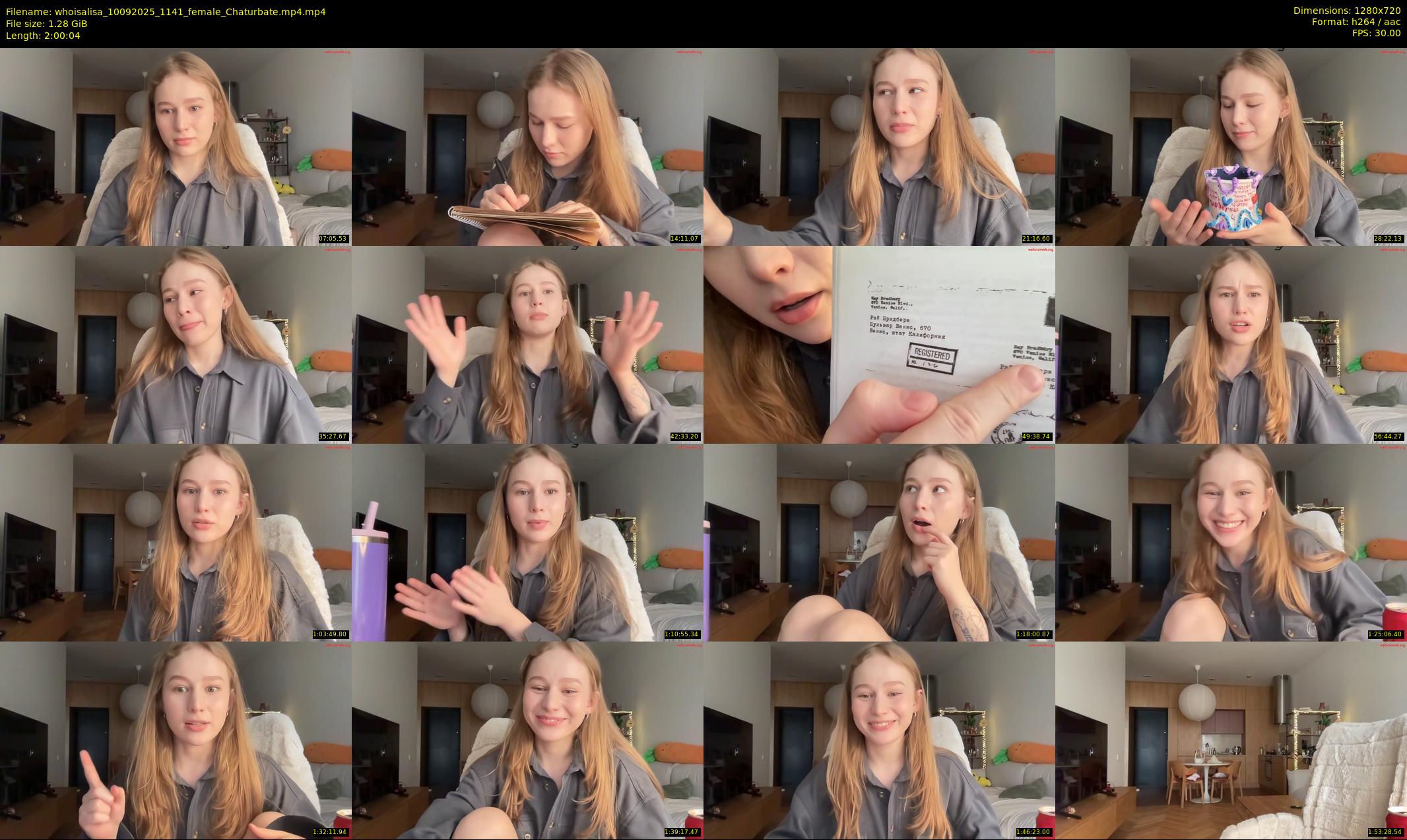 whoisalisa — 121 minute Chaturbate female cam show recording, 720p, Sep 10, 2025