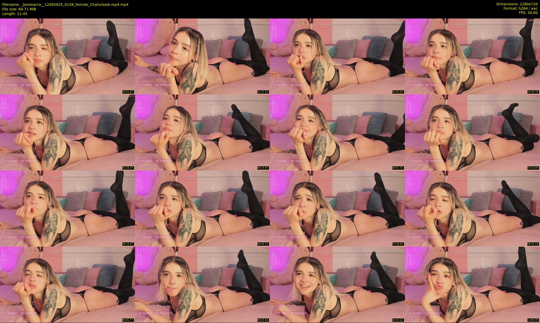 _tammarra_ — 12 minute Chaturbate female cam show recording, 720p, Sep 12, 2025