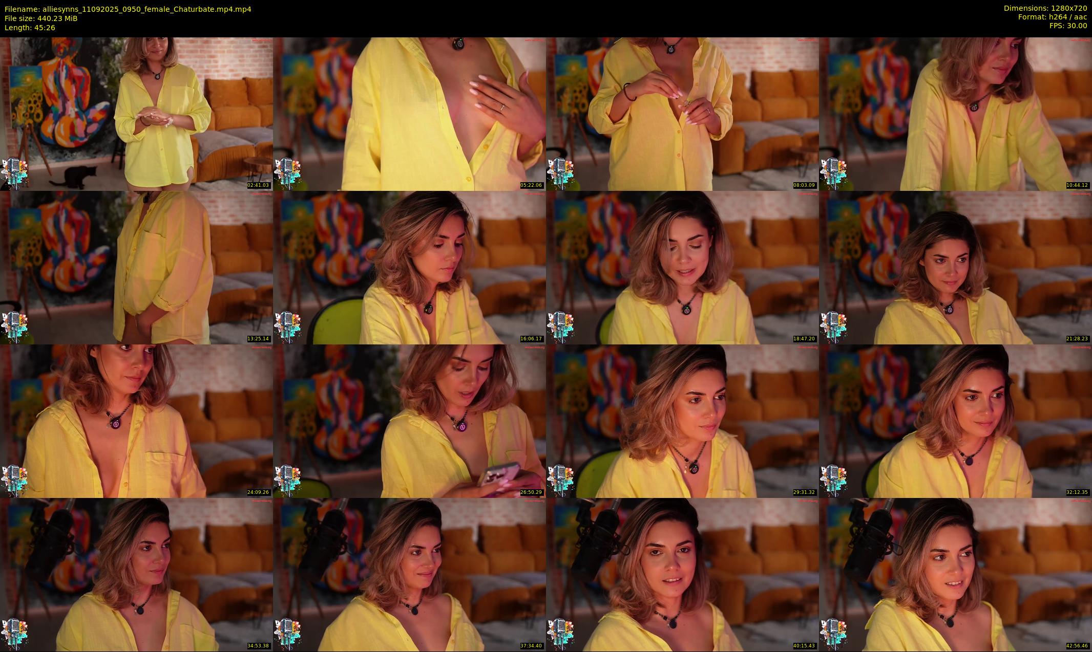 alliesynns — 46 minute Chaturbate female cam show recording, 720p, Sep 11, 2025