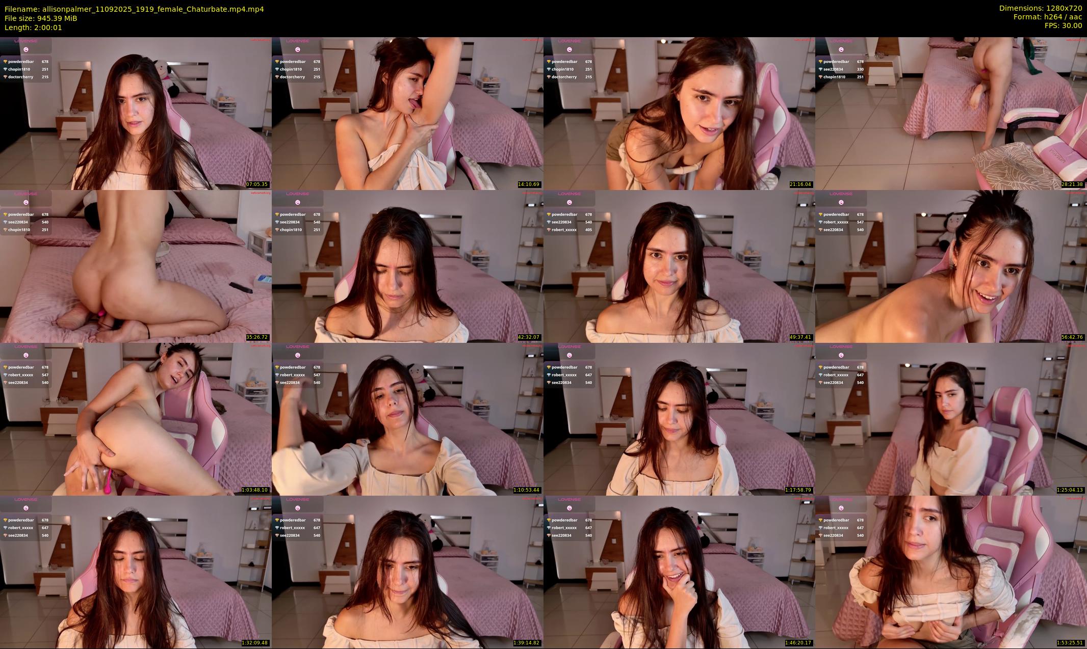 allisonpalmer — 121 minute Chaturbate female cam show recording, 720p, Sep 11, 2025