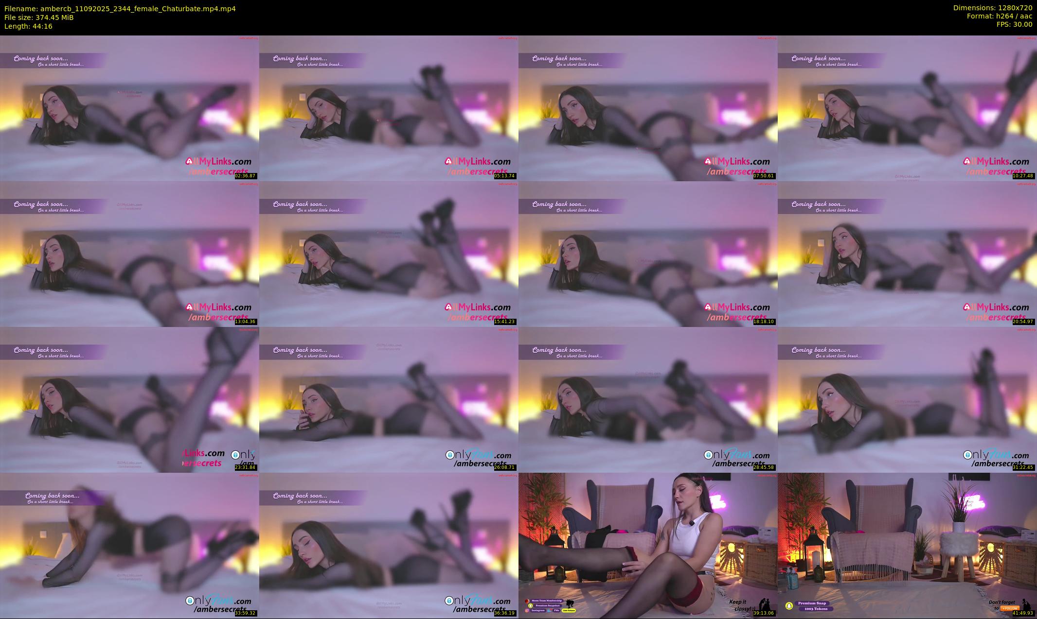 ambercb — 45 minute Chaturbate female cam show recording, 720p, Sep 11, 2025