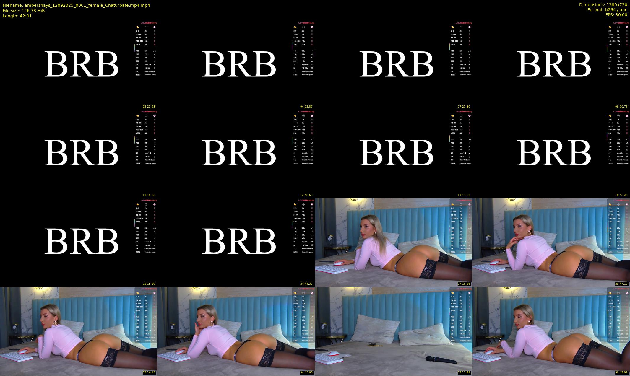ambershays — 43 minute Chaturbate female cam show recording, 720p, Sep 12, 2025