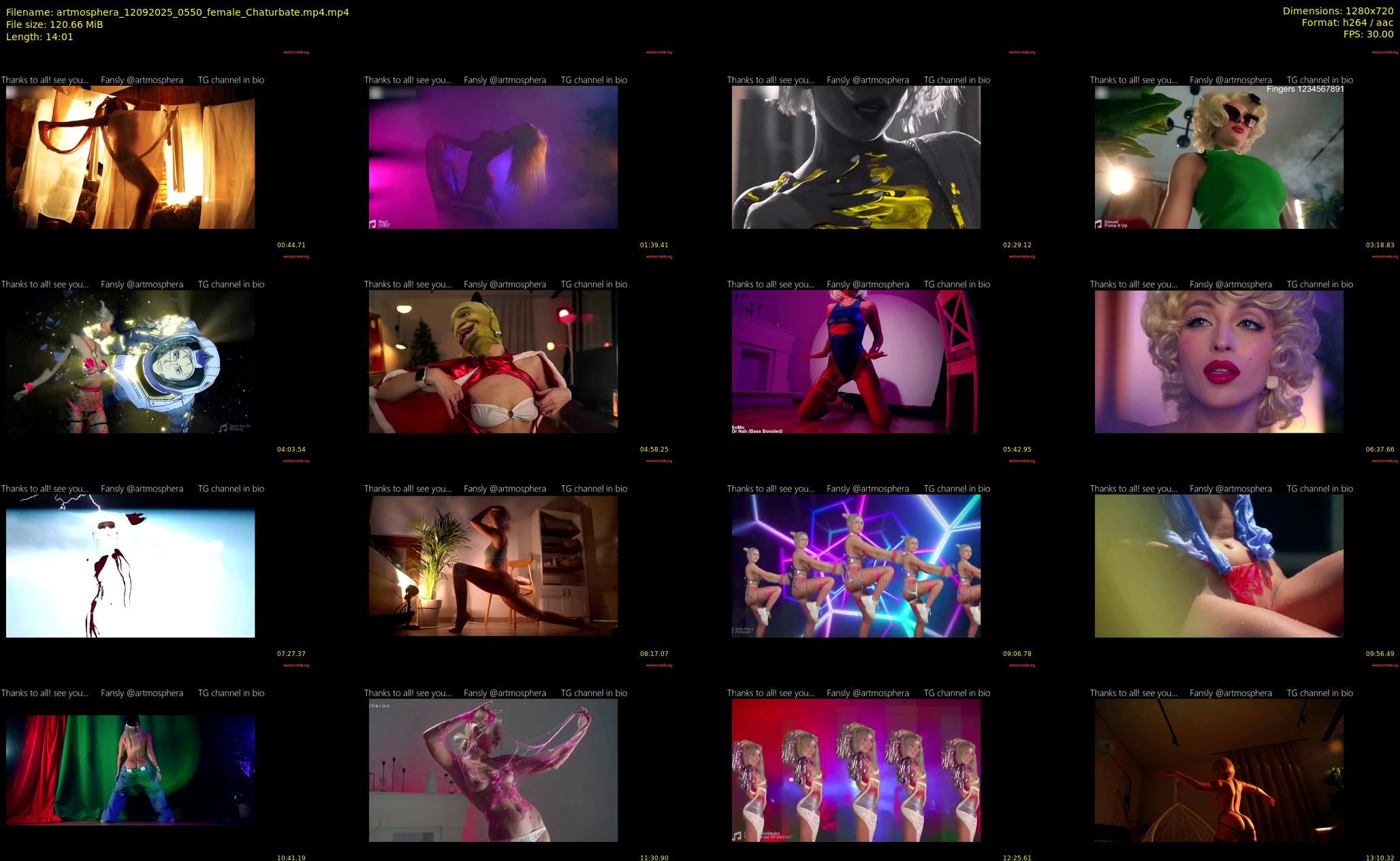 artmosphera — 15 minute Chaturbate female cam show recording, 720p, Sep 12, 2025